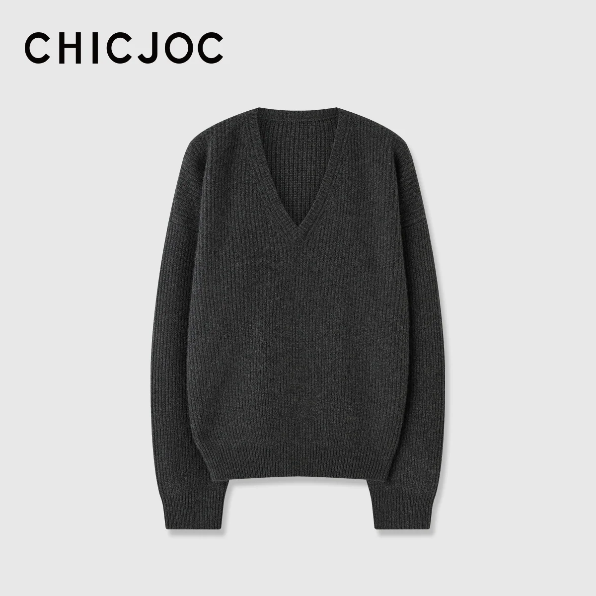 RibbedCashmereV-neckSweater - Image 8