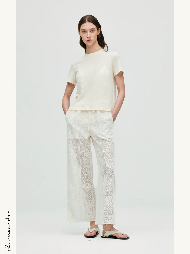 Ribbon-Back Cotton T-Shirt