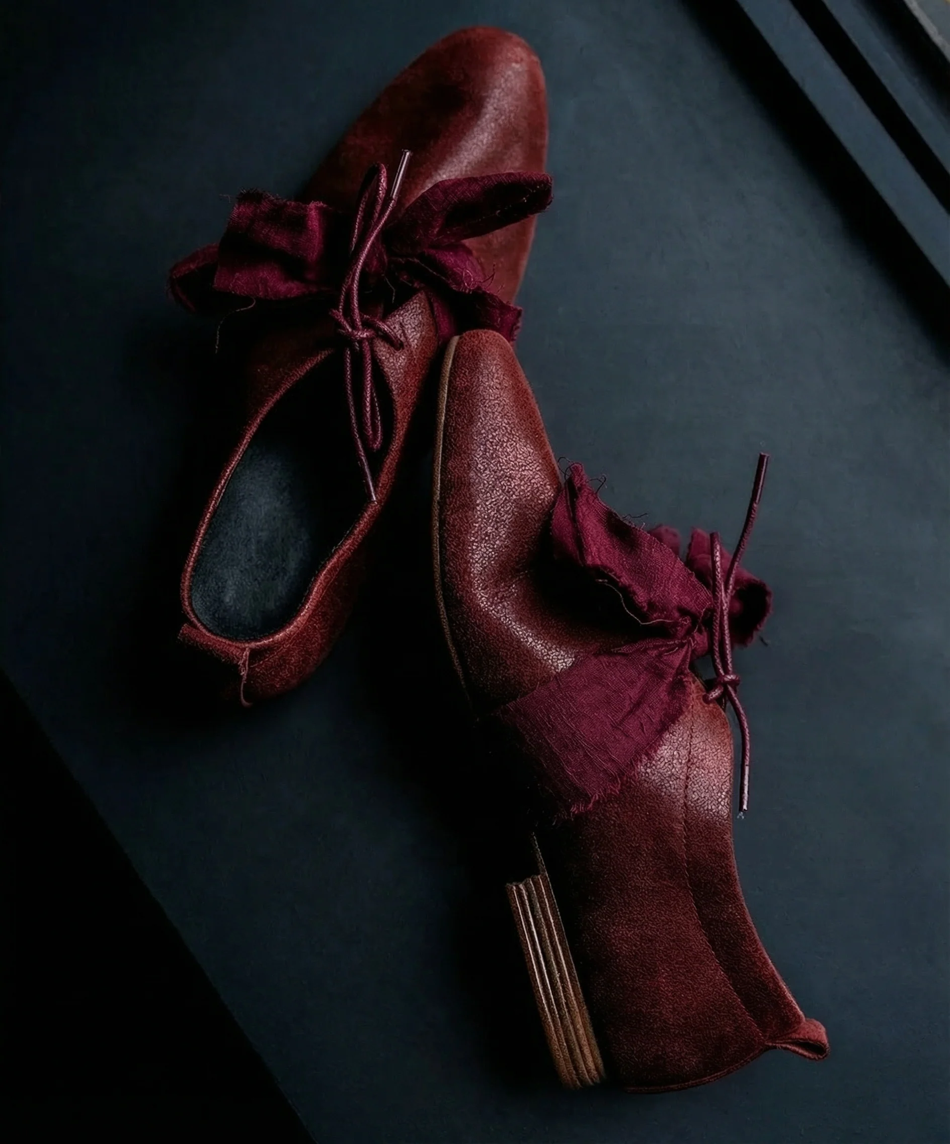 Ribbon-Lace Reverse Suede Oxfords - Image 4
