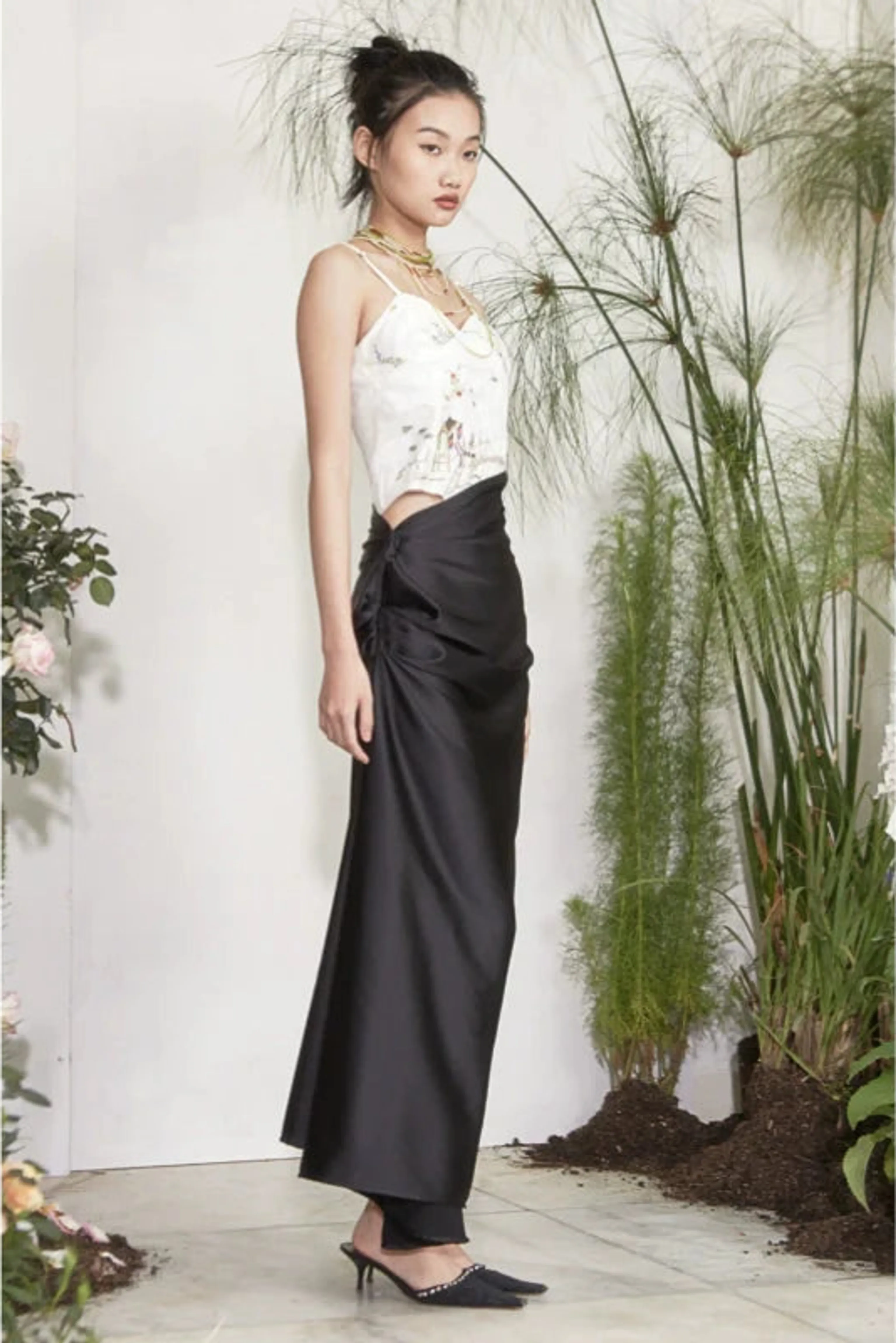 Rimless Black Draped Skirt - Image 2