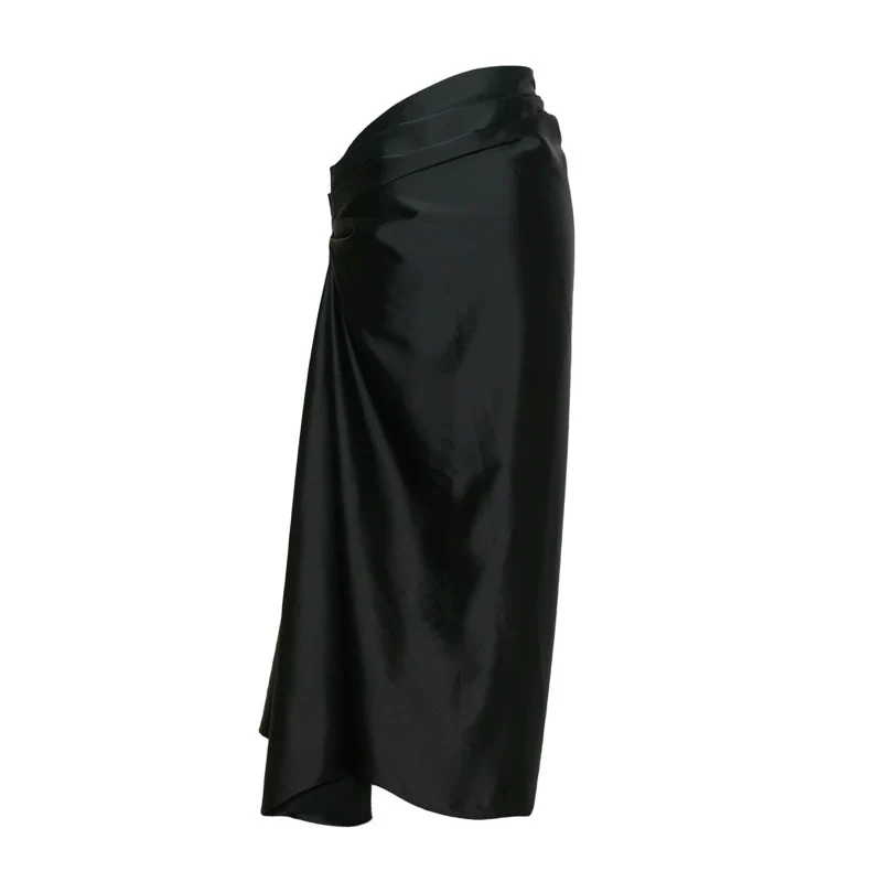 Rimless Black Draped Skirt - Image 6
