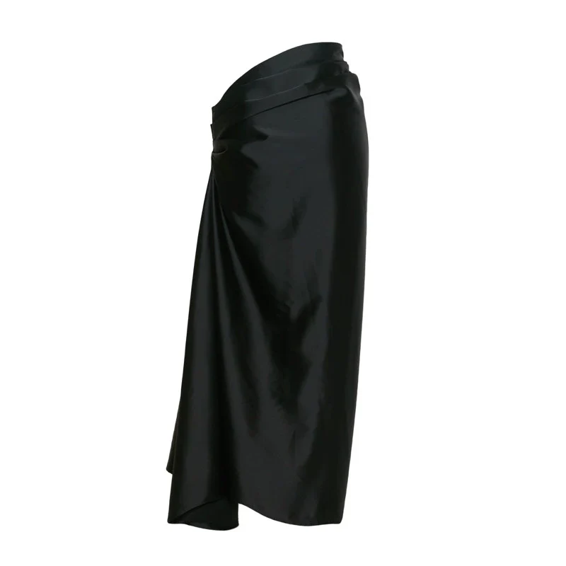 Rimless Black Draped Skirt - Image 8
