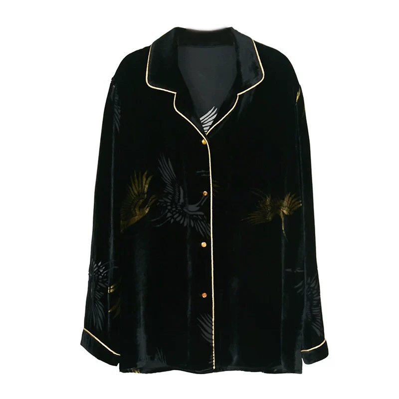 Rimless Black Velvet Pajama Set - Image 4