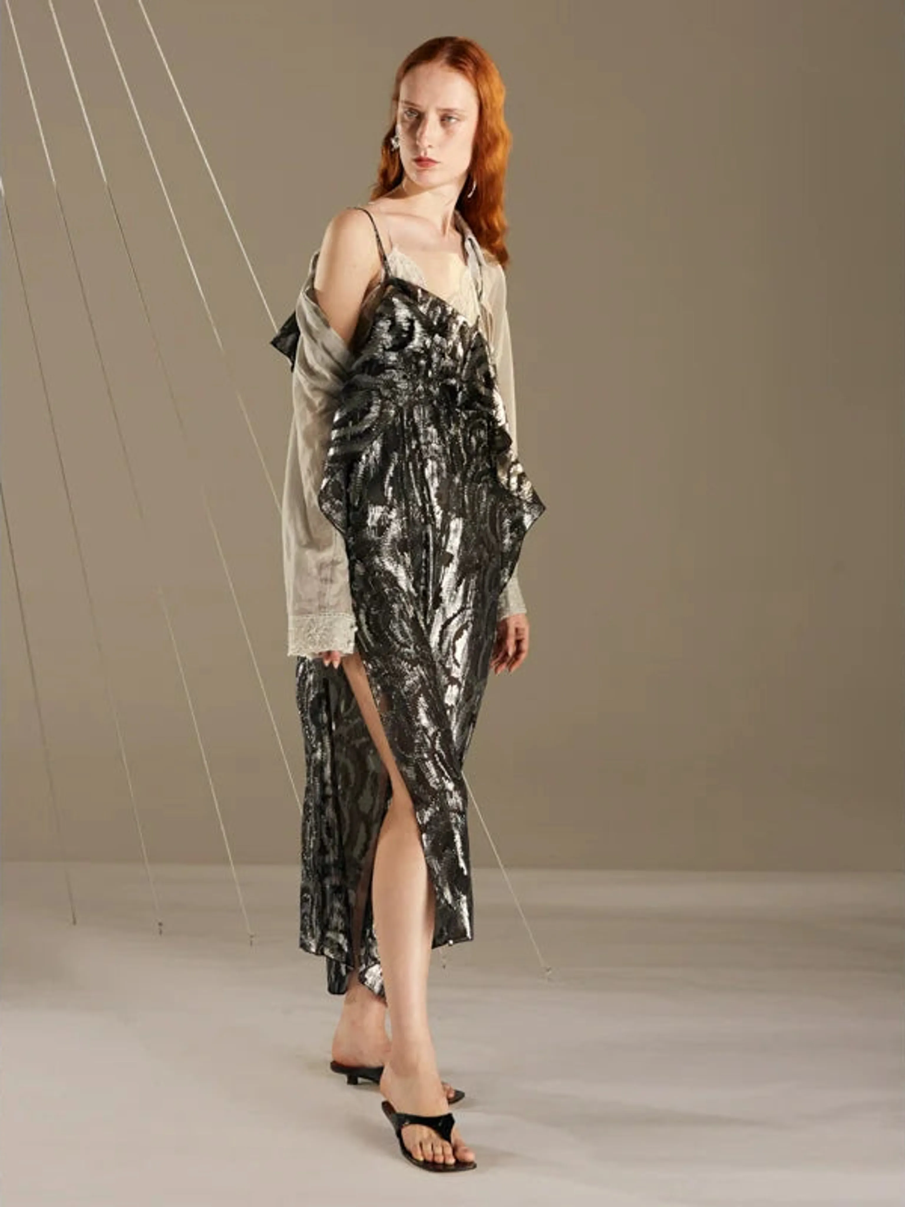 Rimless Romantic Silk Dress - Image 3