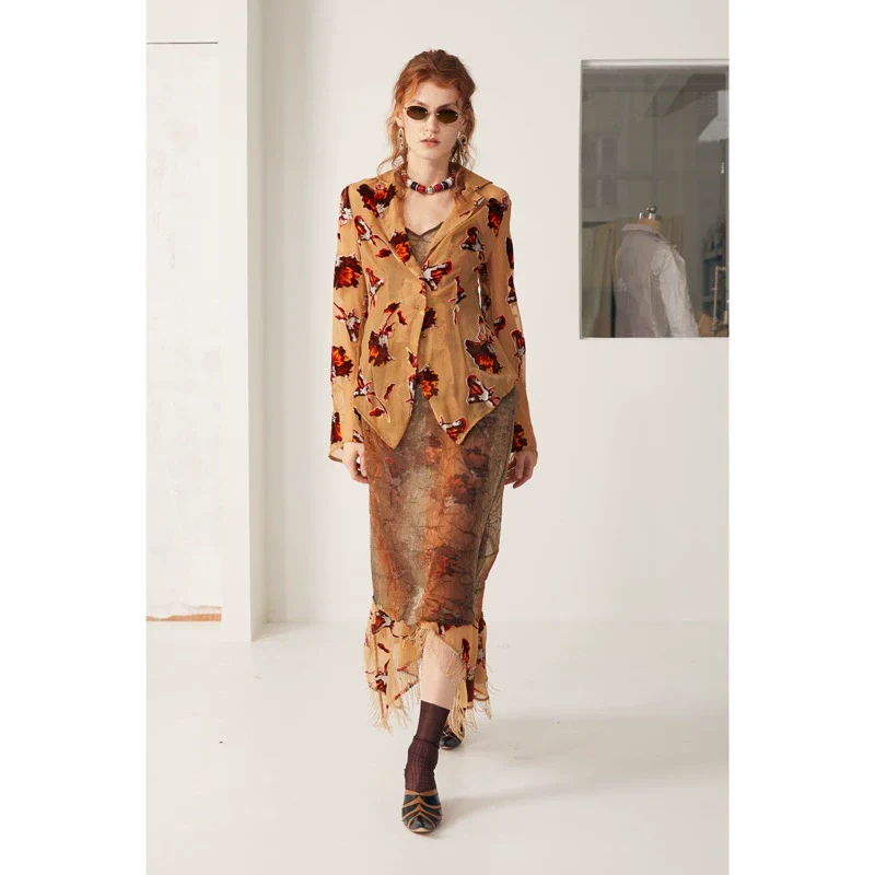 Rimless Sheer Floral Dress - Image 2
