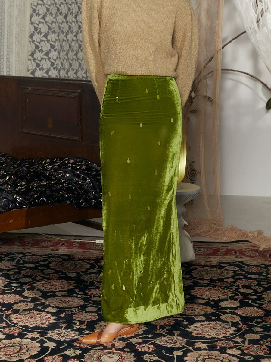 Rimless Velvet Skirt - Image 2