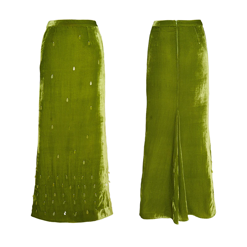 Rimless Velvet Skirt - Image 8