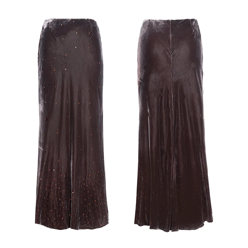 Rimless Velvet Skirt - Image 9
