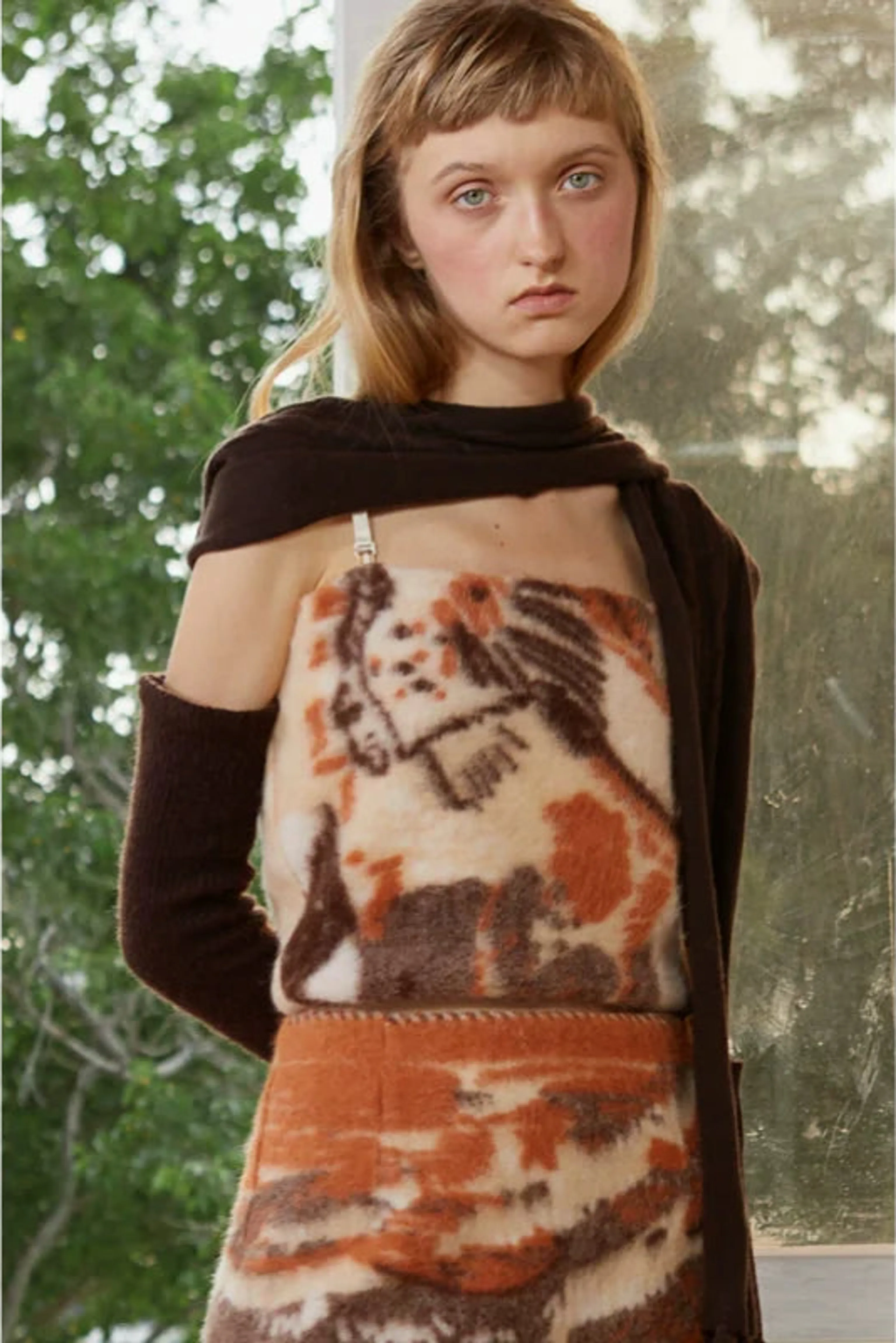 Rimless Woolen Abstract Top - Image 6