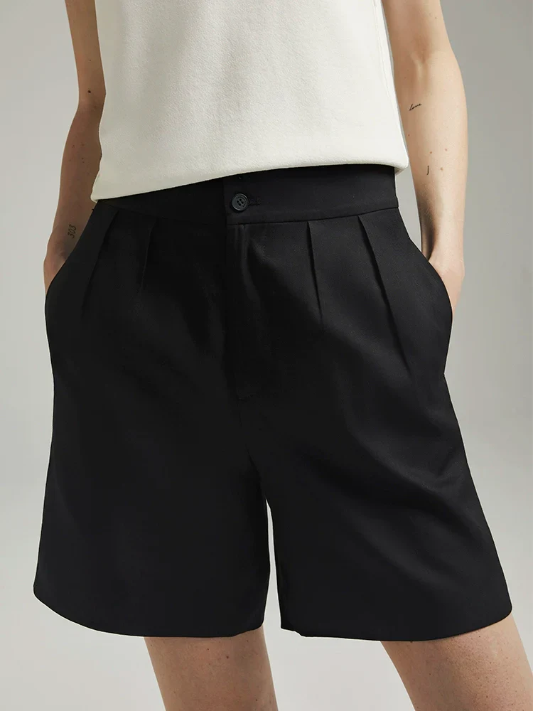 RITA High-Waist Linen Blend Shorts - Image 4