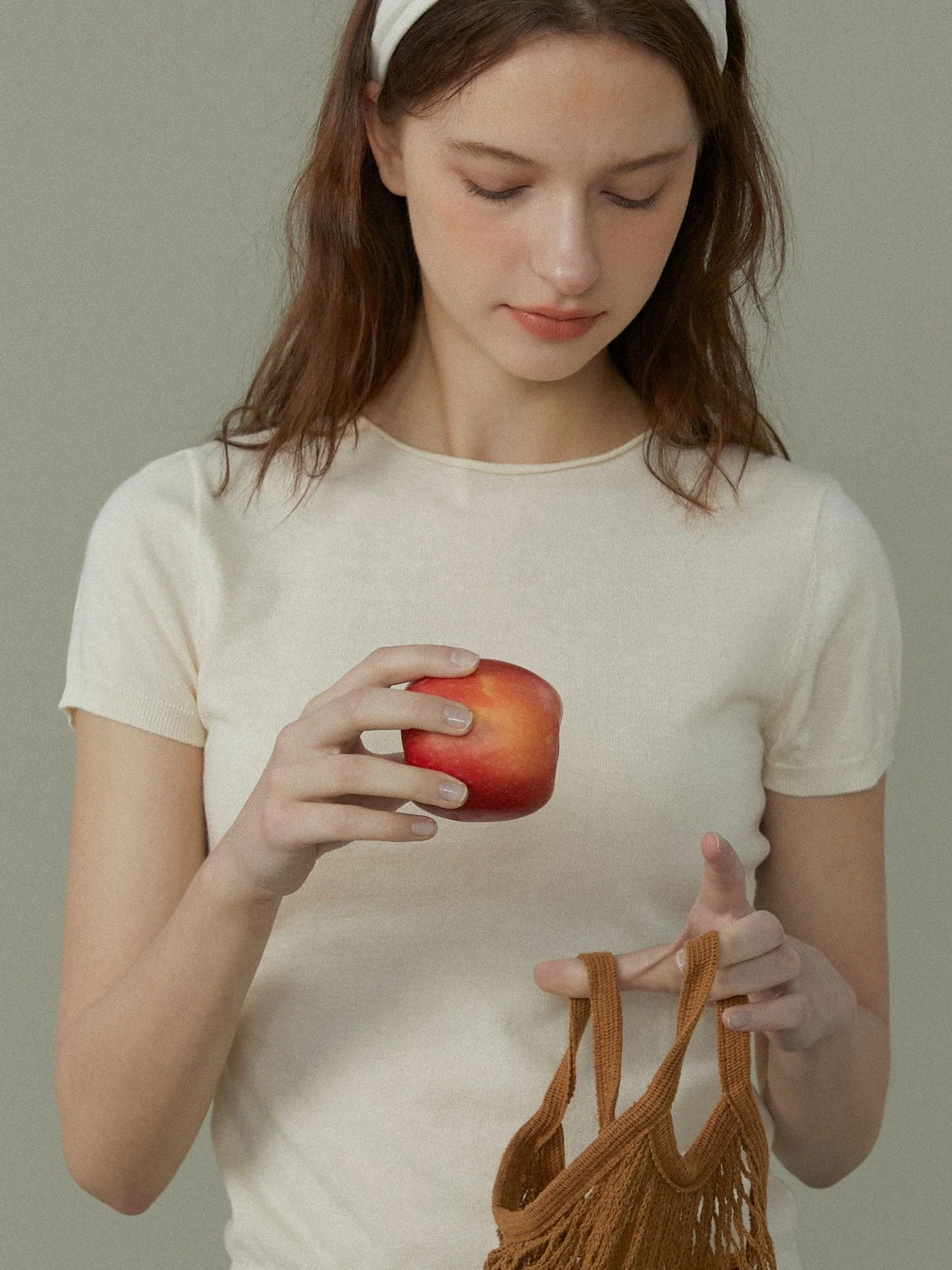 Rolled-Edge Knit Tee