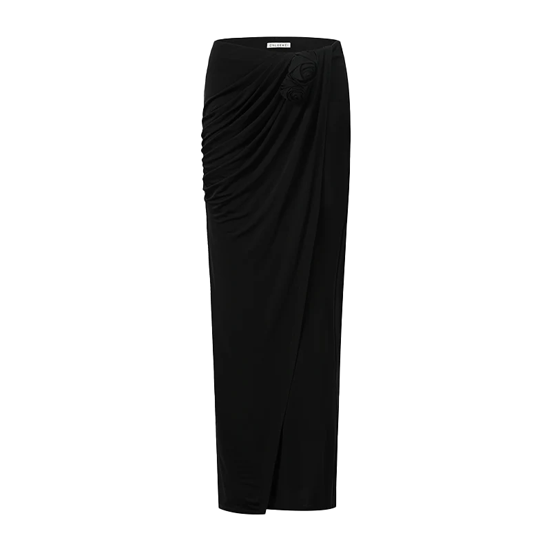 Rosette Draped Maxi Skirt - Image 6