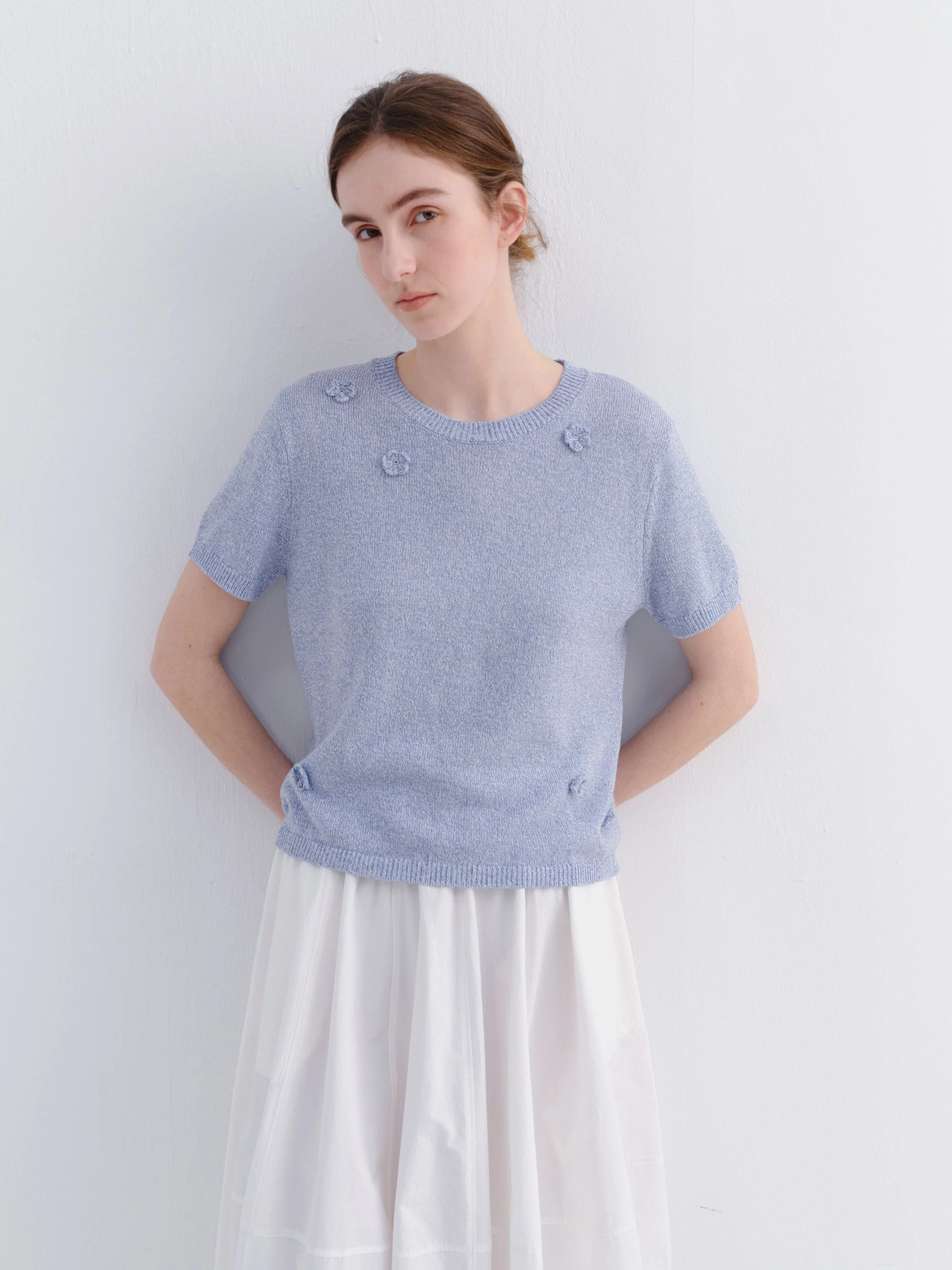 Rosette Knit Tee - Image 7