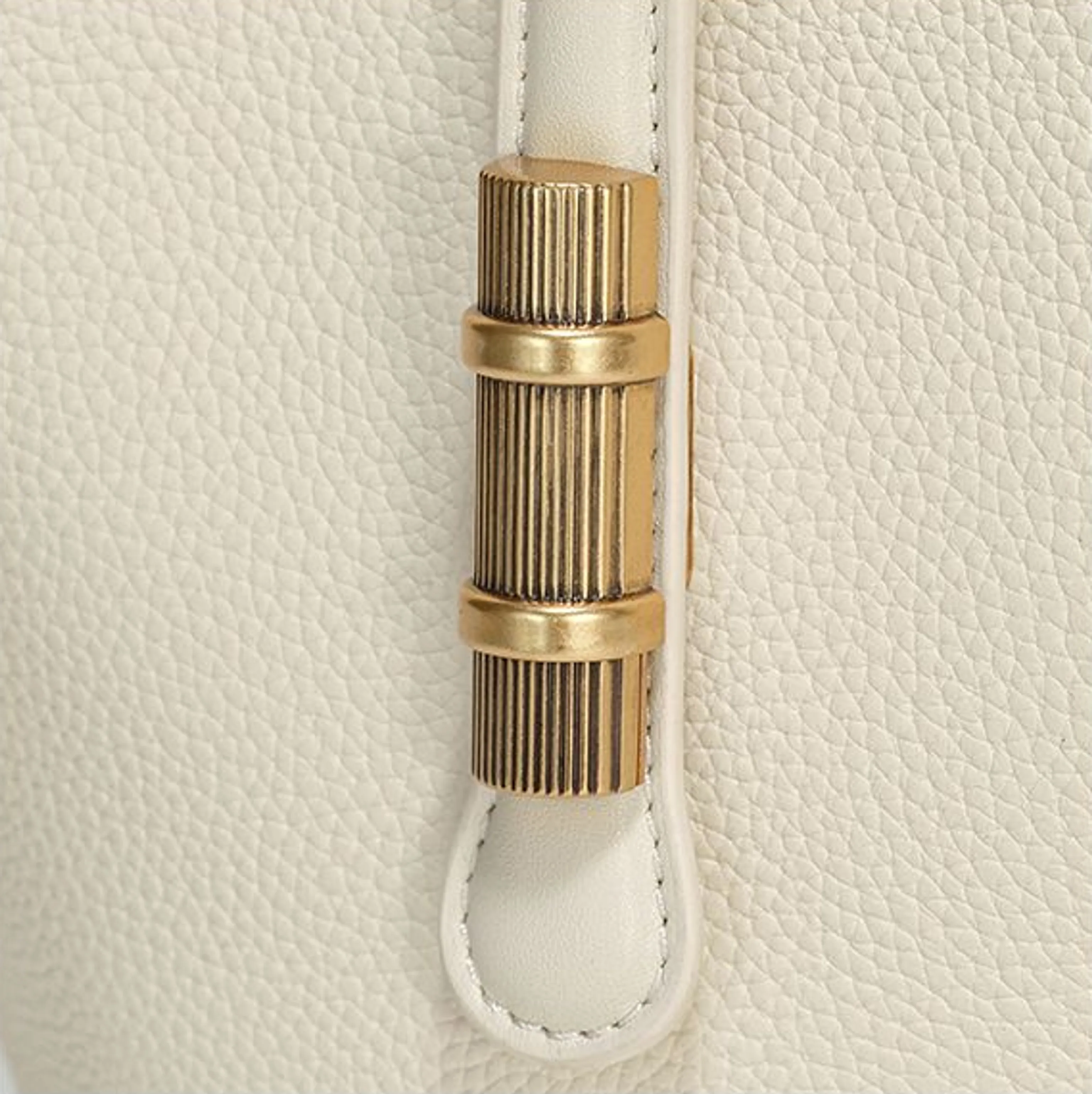 Round-Handle Cowhide Bucket Bag