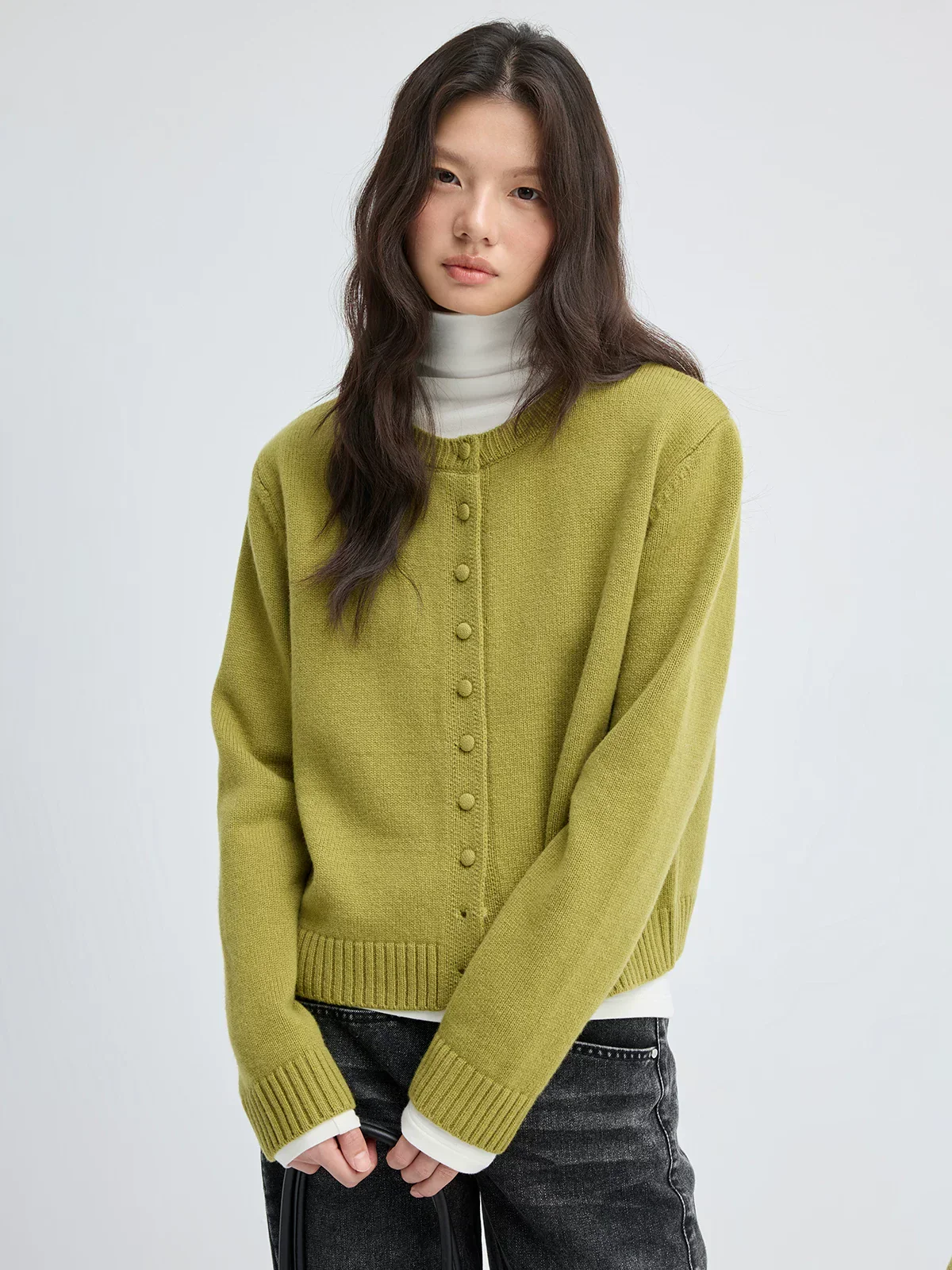 Round Neck Cardigan - Image 5