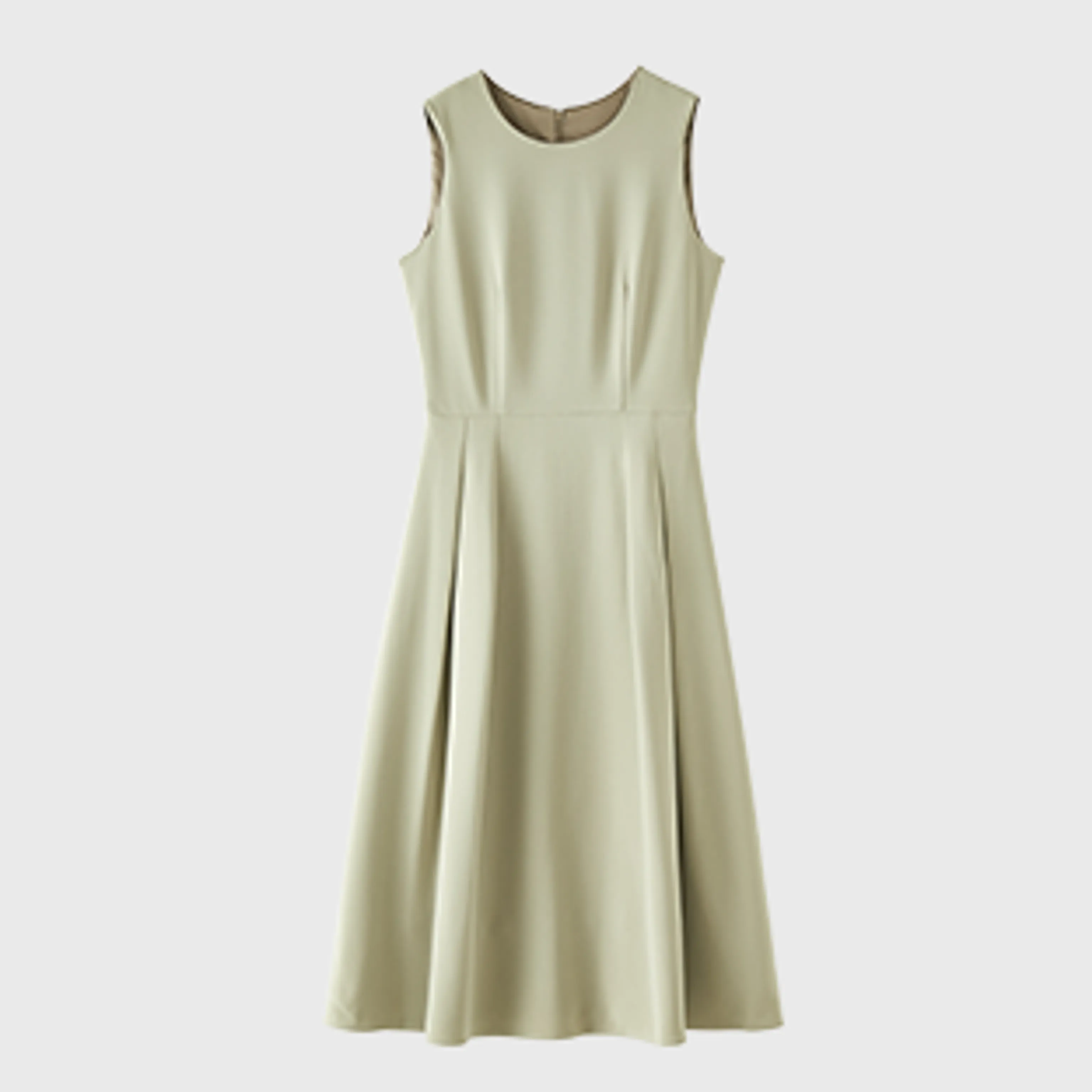 Round-Neck Triacetate A-Line Midi Dress - Image 5