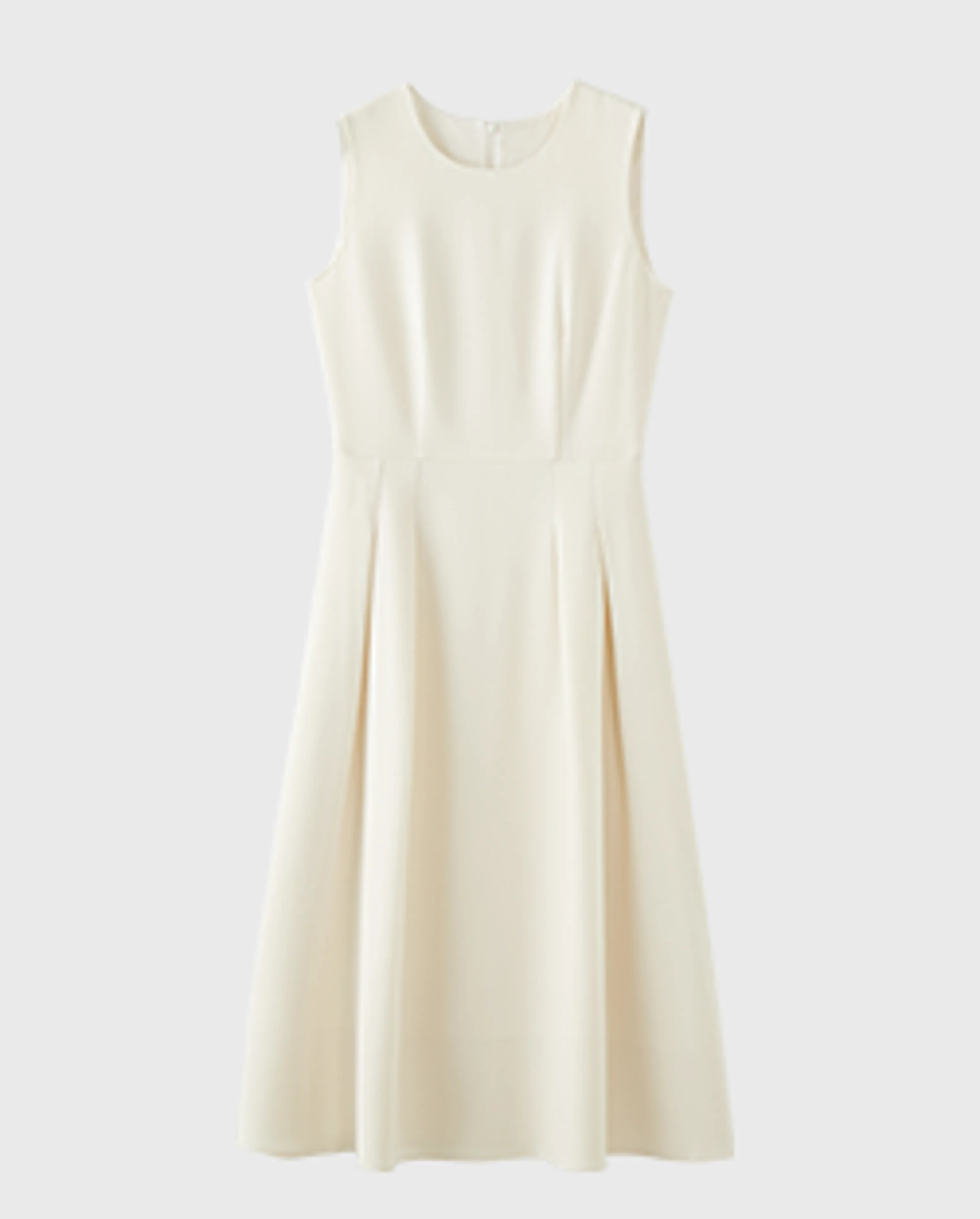 Round-Neck Triacetate A-Line Midi Dress - Image 6