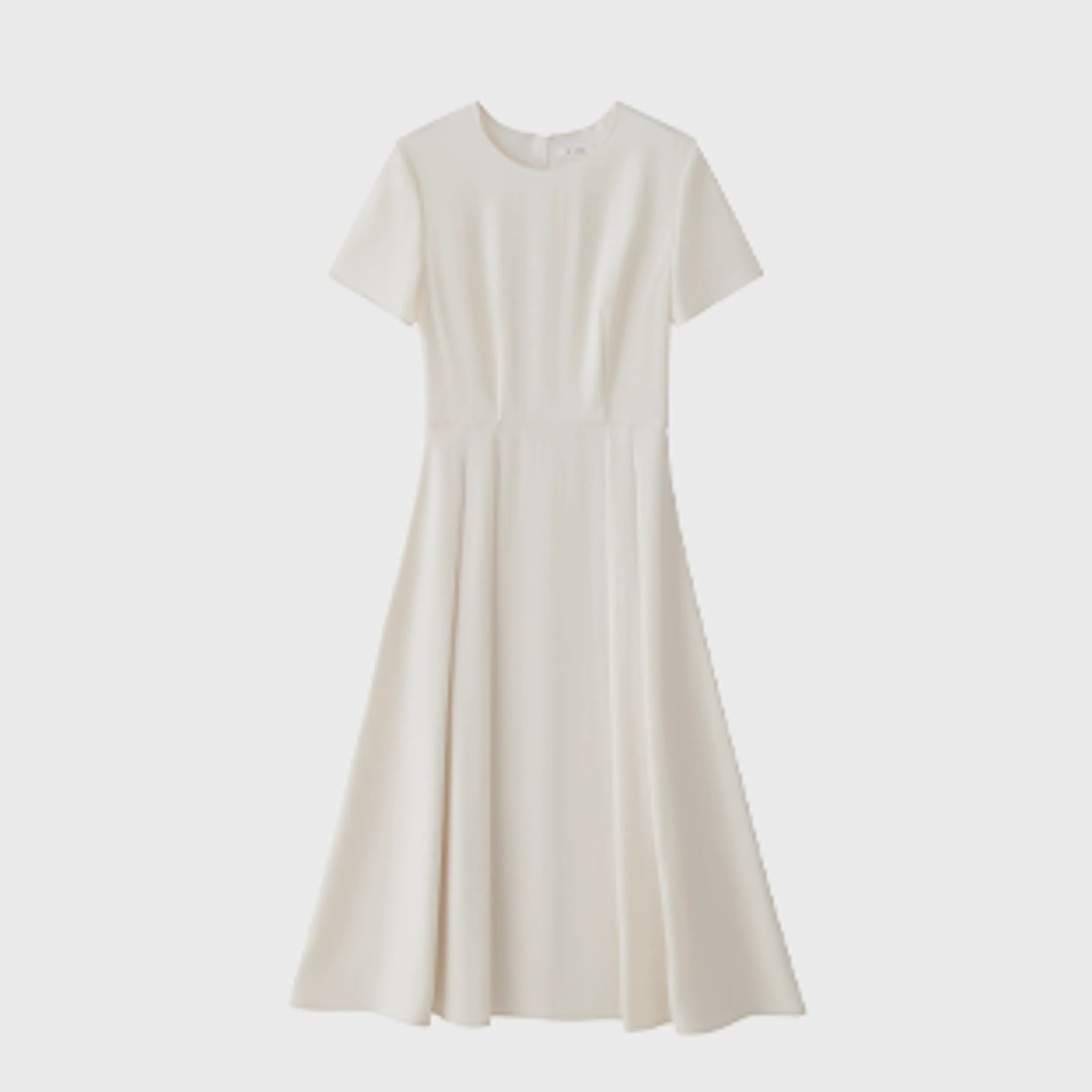 Round-Neck Triacetate A-Line Midi Dress - Image 8