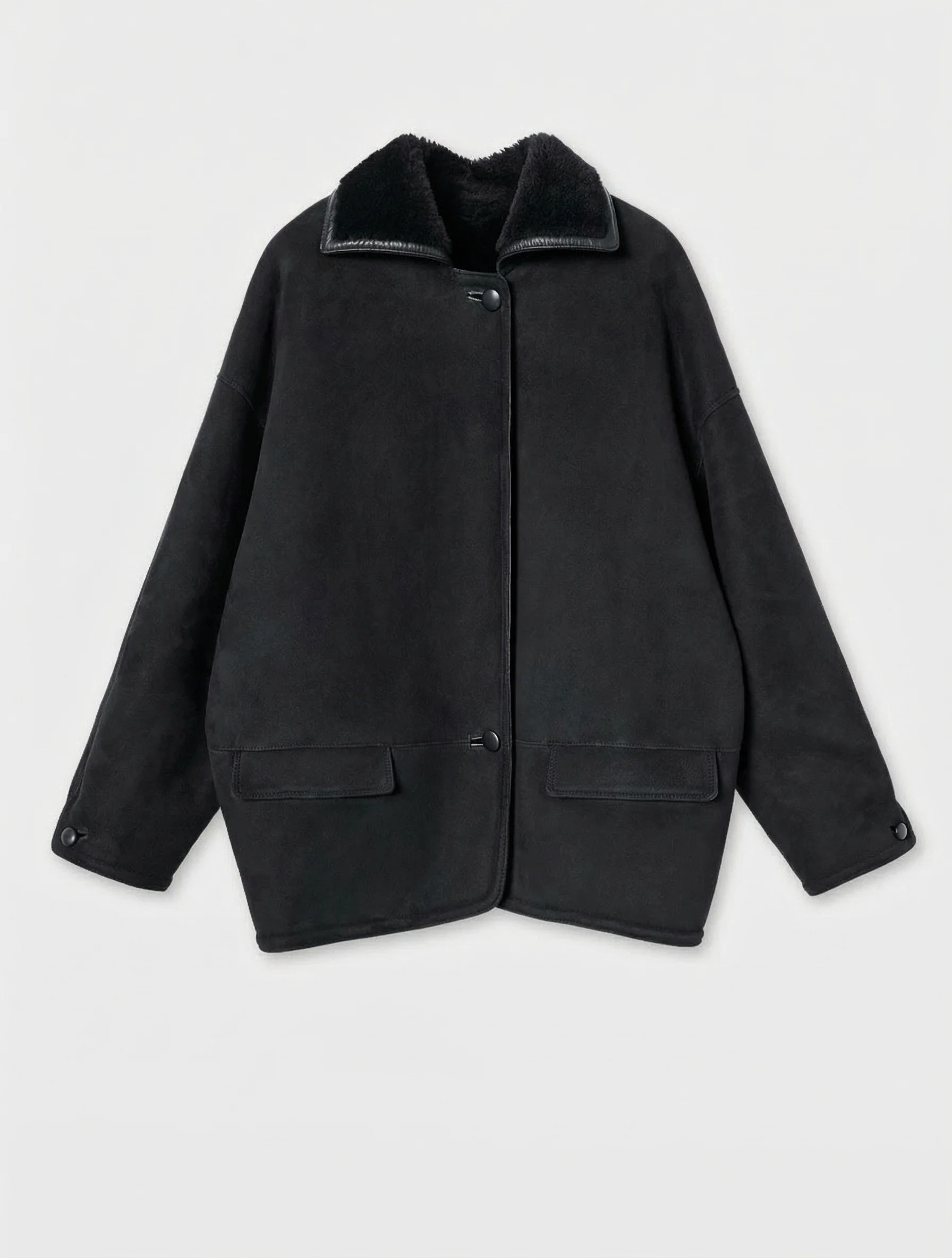 Rounded Merino Shearling Jacket - Image 7