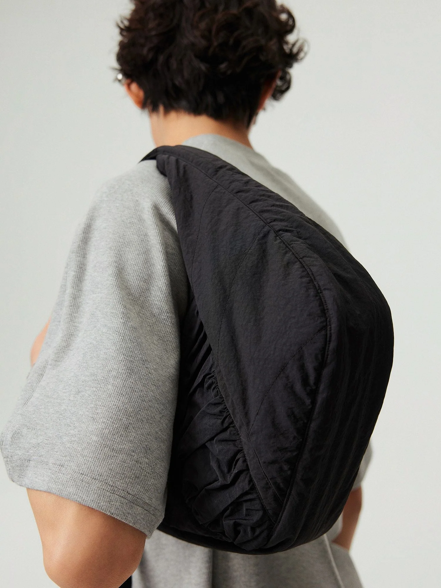 Ruched Crescent Bag - Image 2