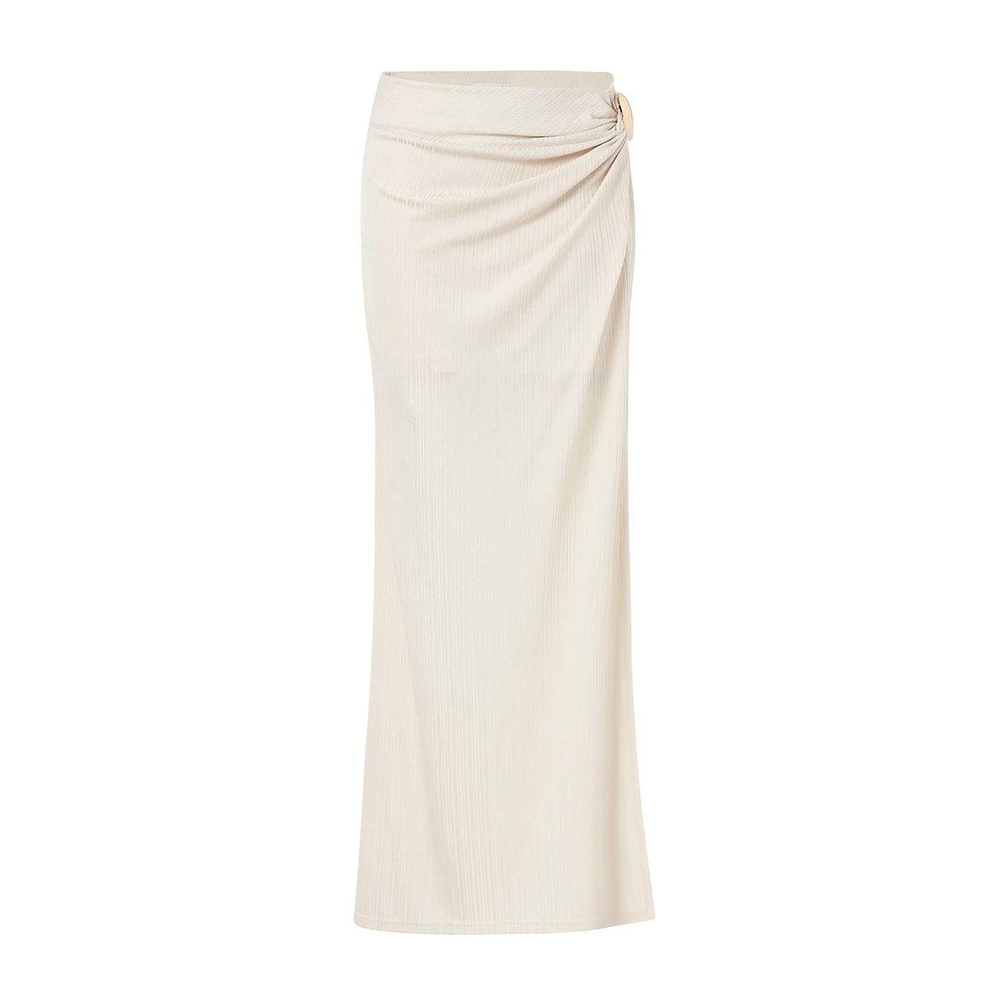 Ruched Hardware Maxi Skirt - Image 4