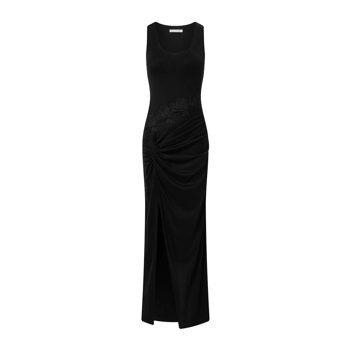 Ruched Lace Maxi Dress - Image 6