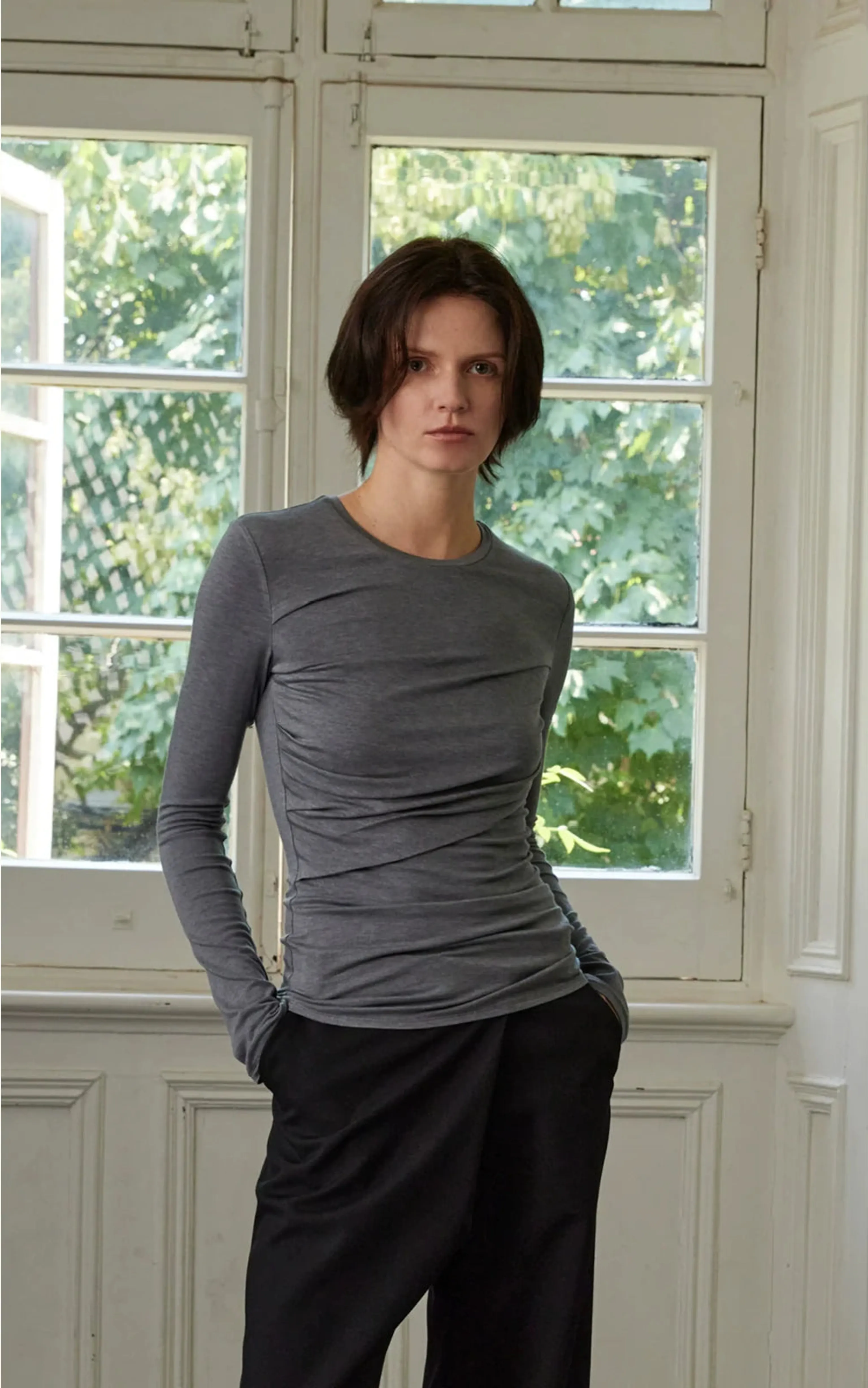Ruched Long-Sleeve Thermal Top - Image 8
