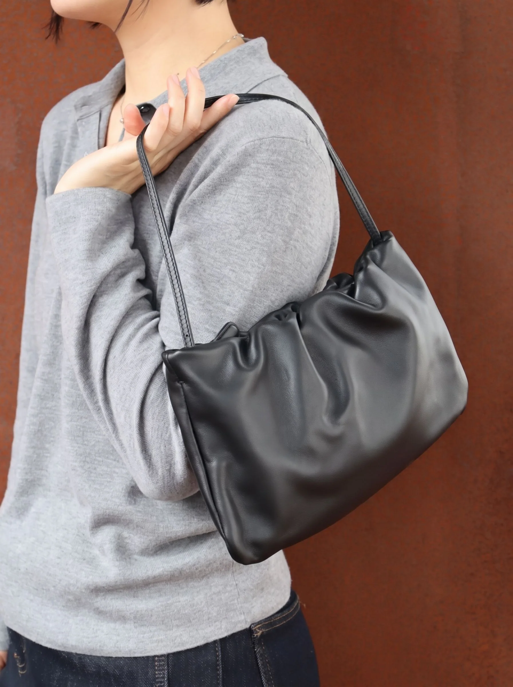 Ruched Shoulder Bag - Image 4