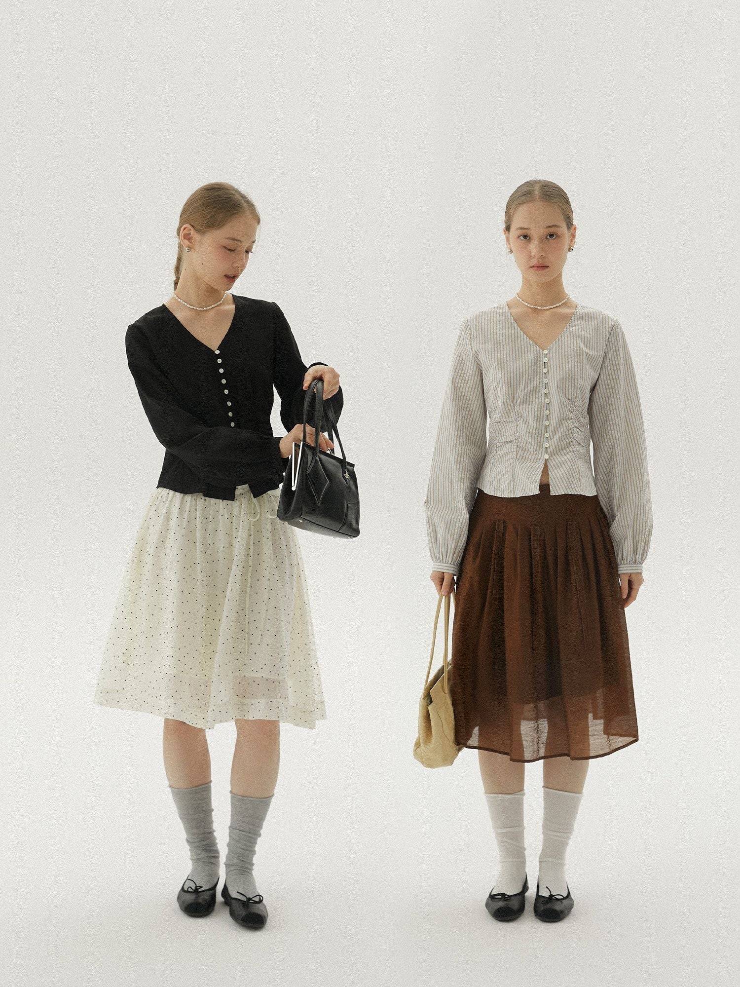 Ruched V-Neck Blouse - Image 2