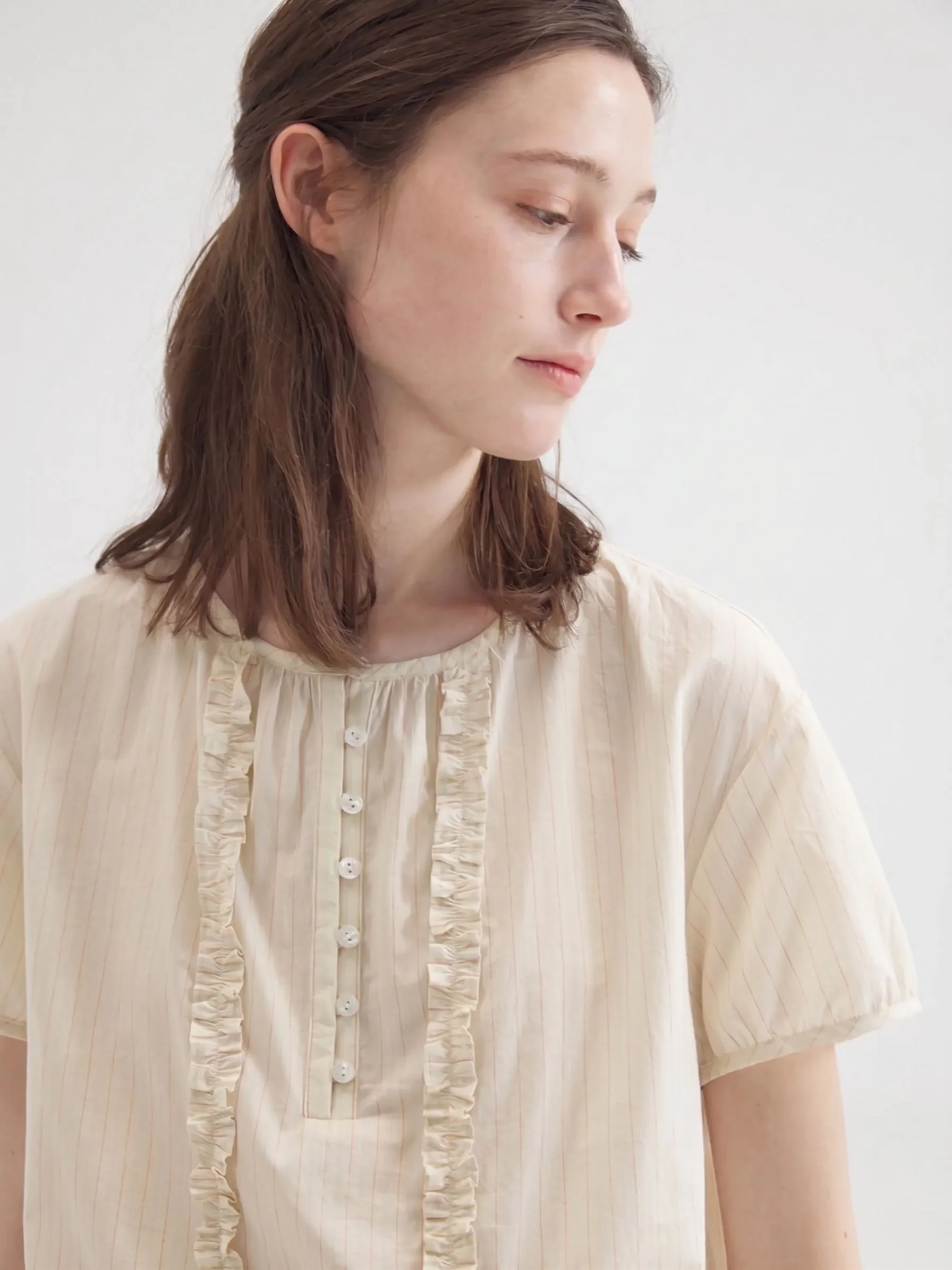 Ruffle Bib Blouse - Image 3