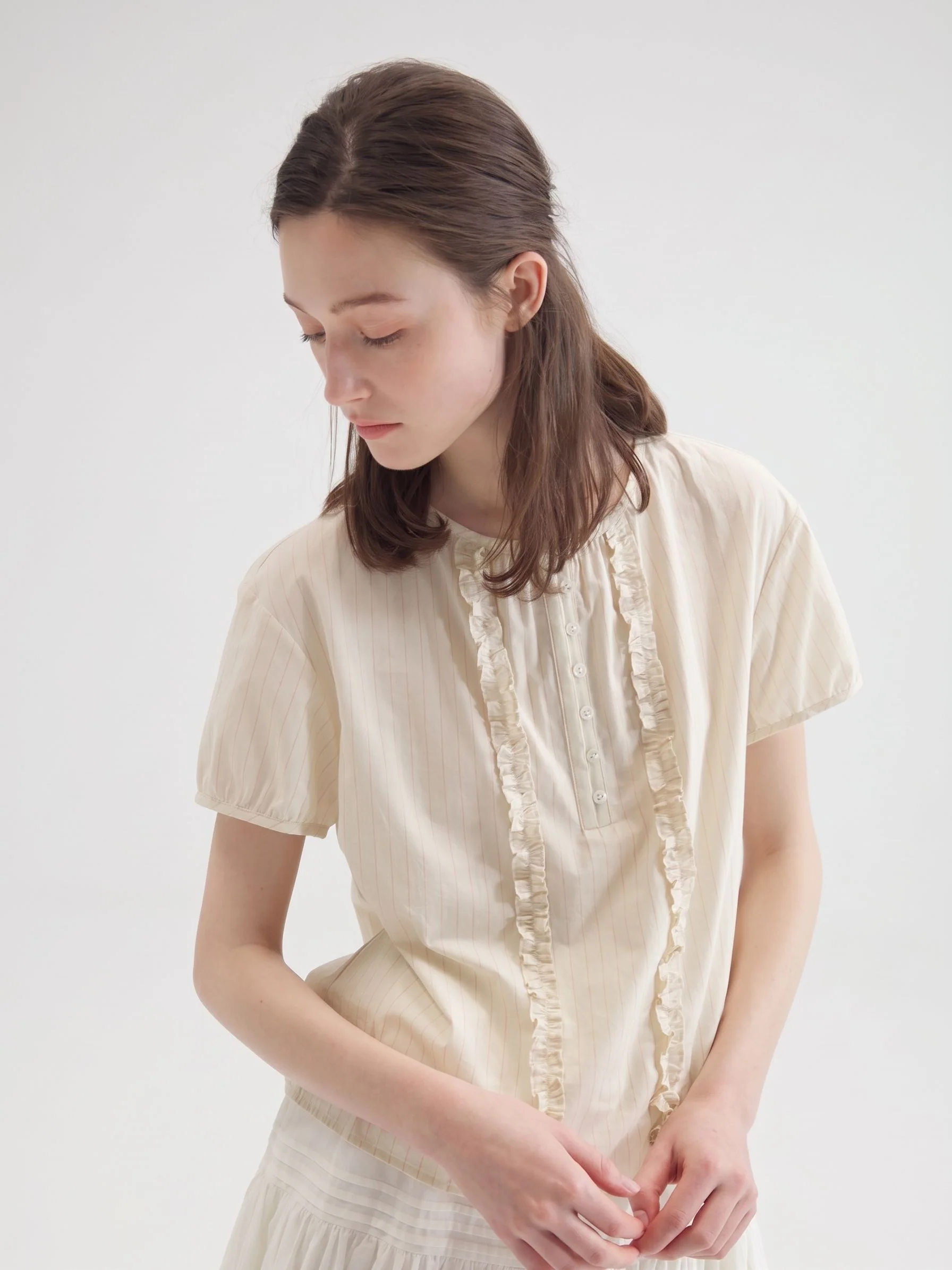 Ruffle Bib Blouse - Image 4