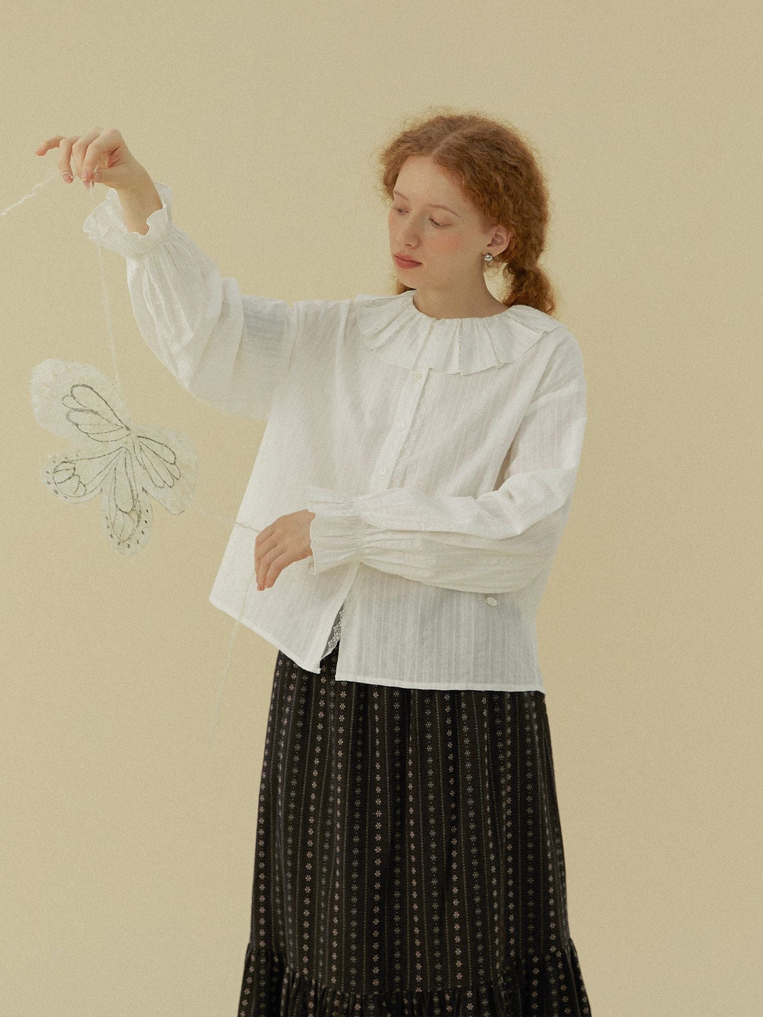Ruffle Collar Blouse - Image 3