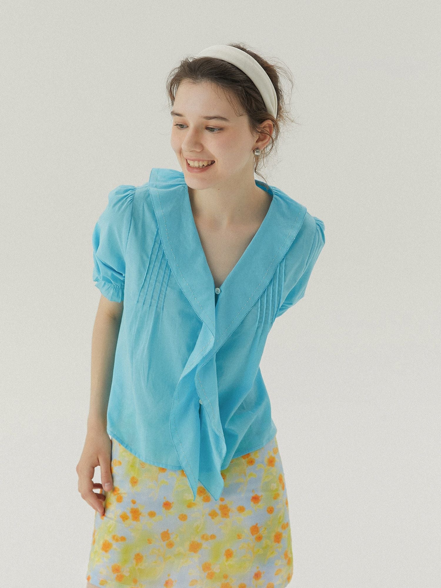 Ruffle Cotton Blouse - Image 4