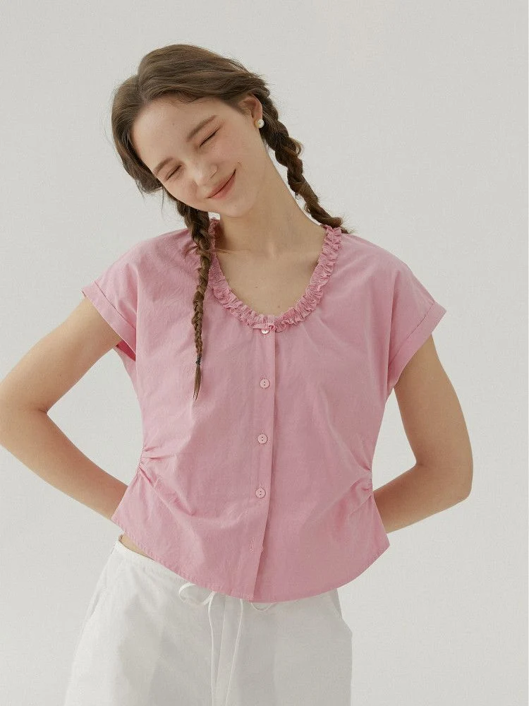 Ruffle Neck Blouse
