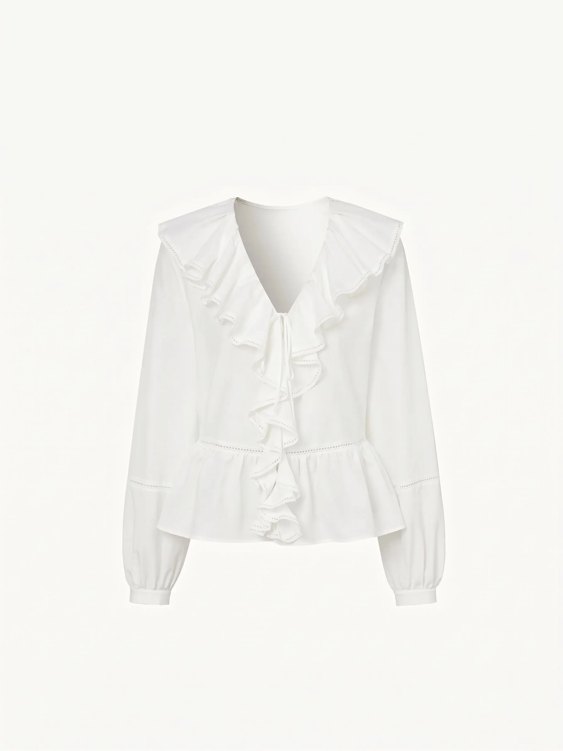 Ruffle V-Neck Blouse - Image 5