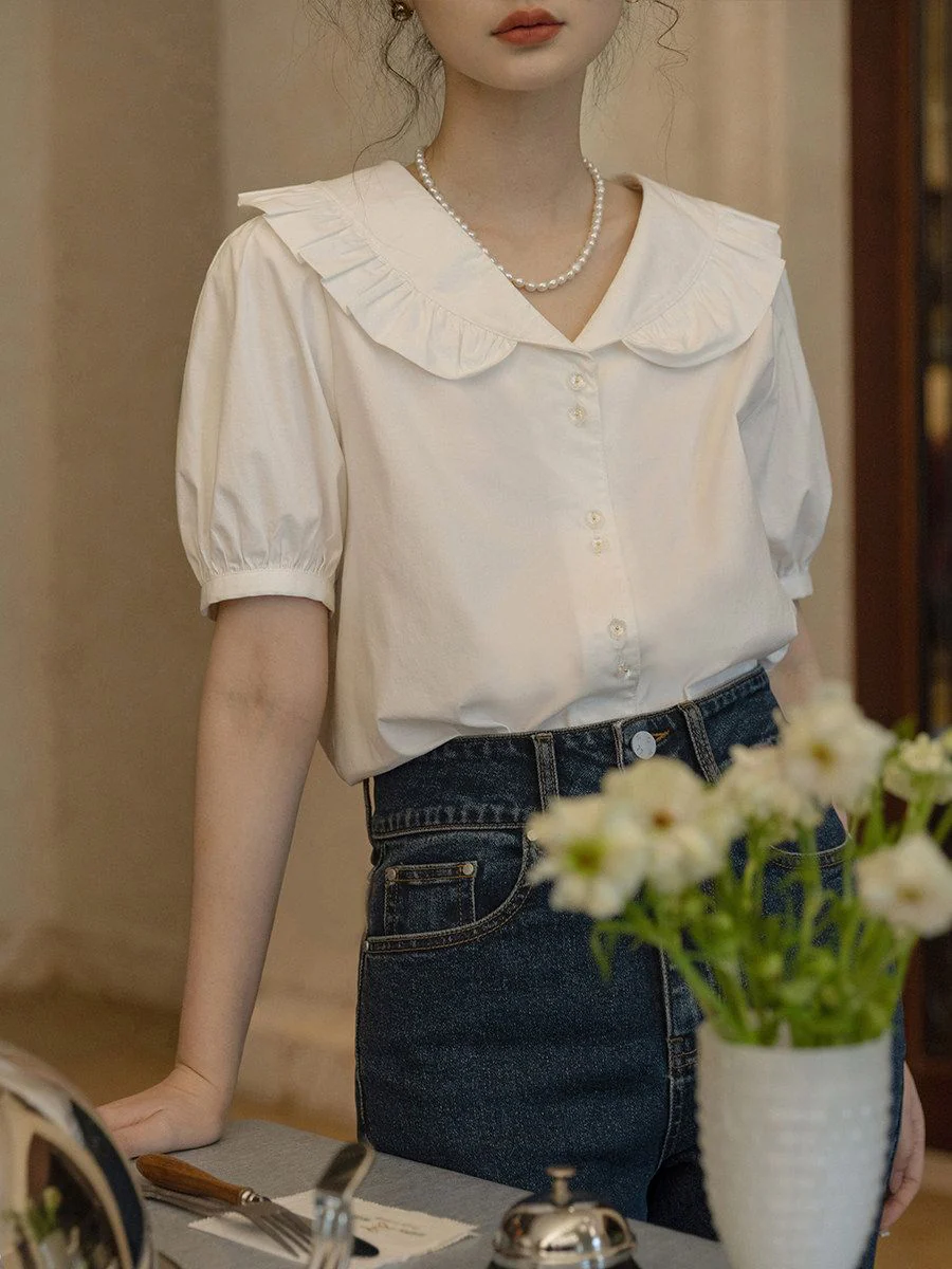 Ruffled Collar Blouse
