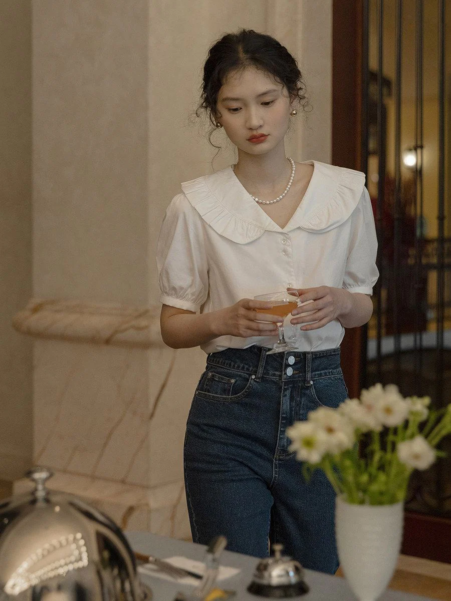 Ruffled Collar Blouse - Image 4