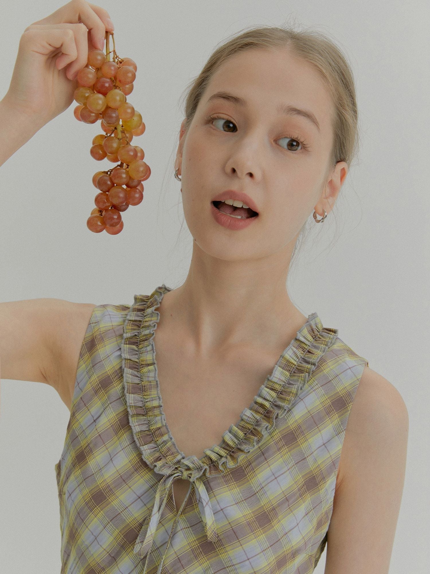 Ruffled Plaid Dress - Image 4