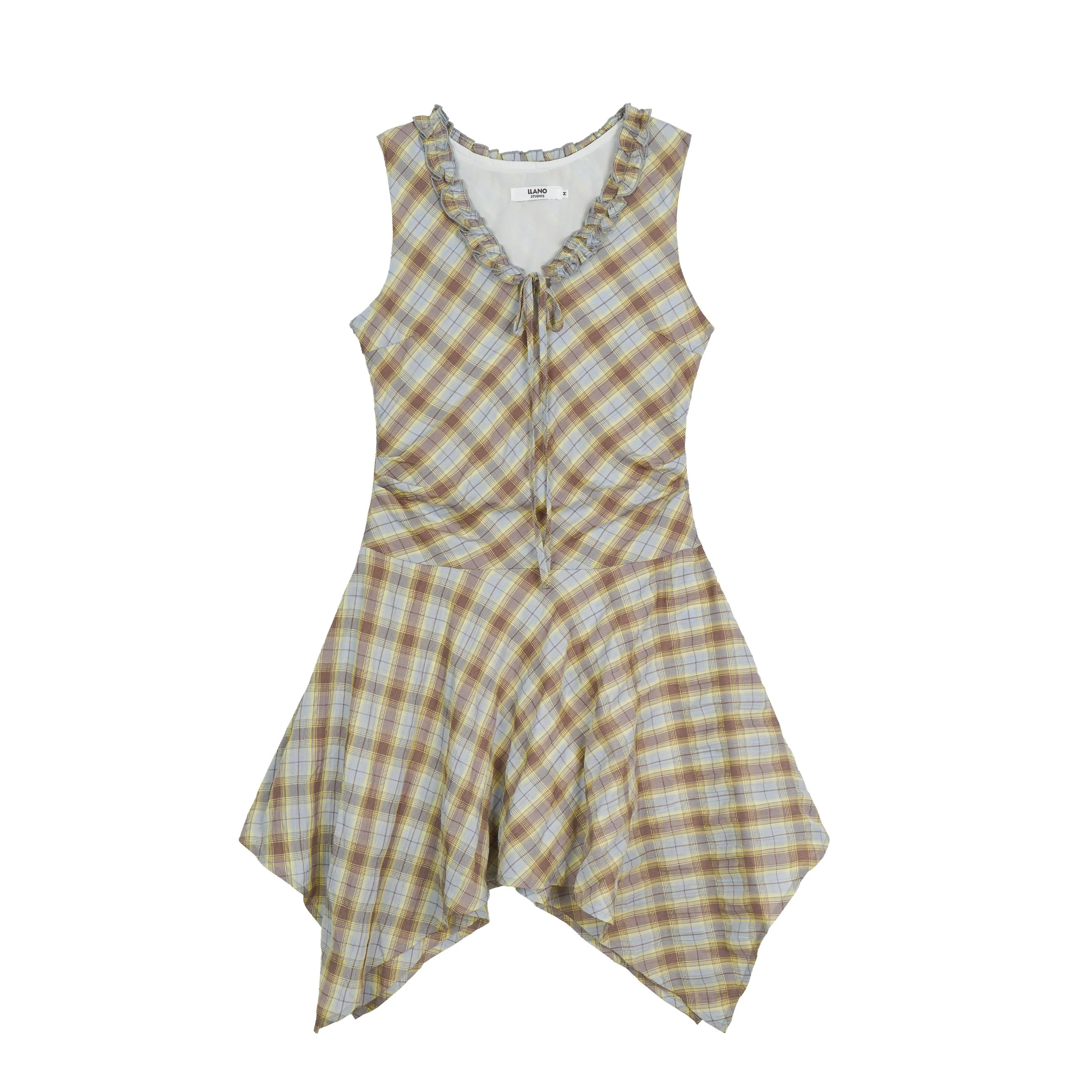 Ruffled Plaid Dress - Image 6