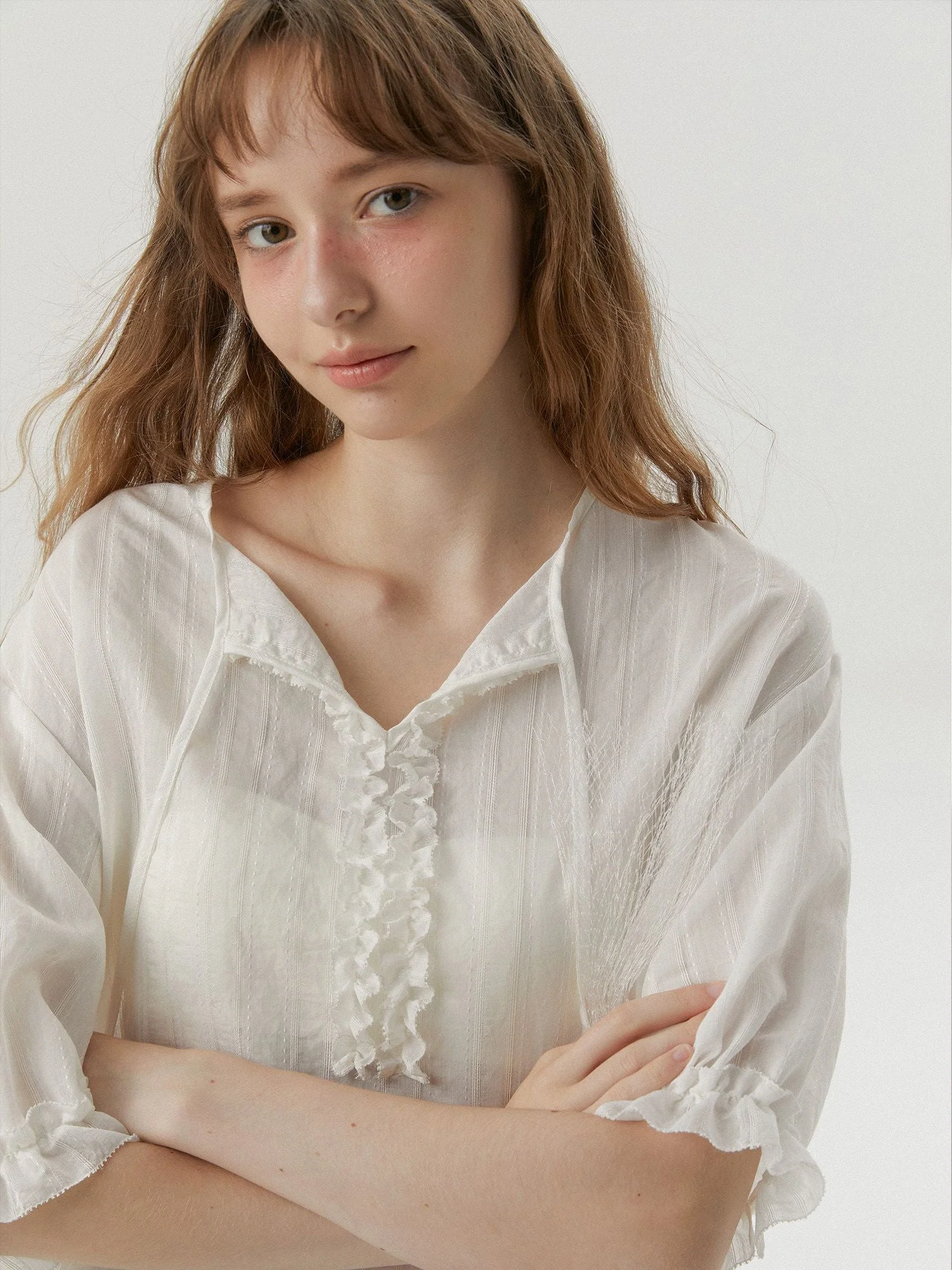 Ruffled Sheer Blouse - Image 6