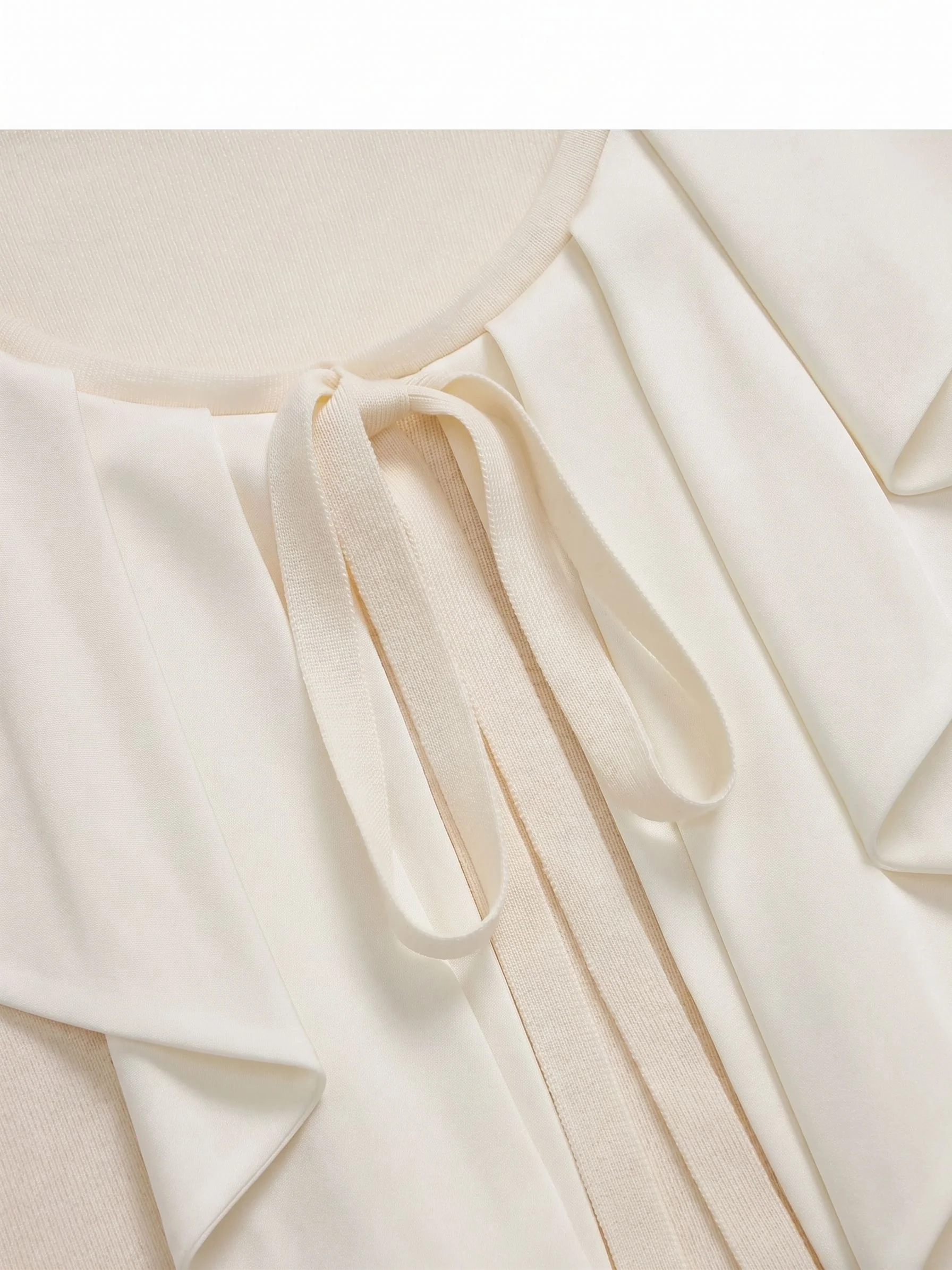 Ruffled Tie Knit Top