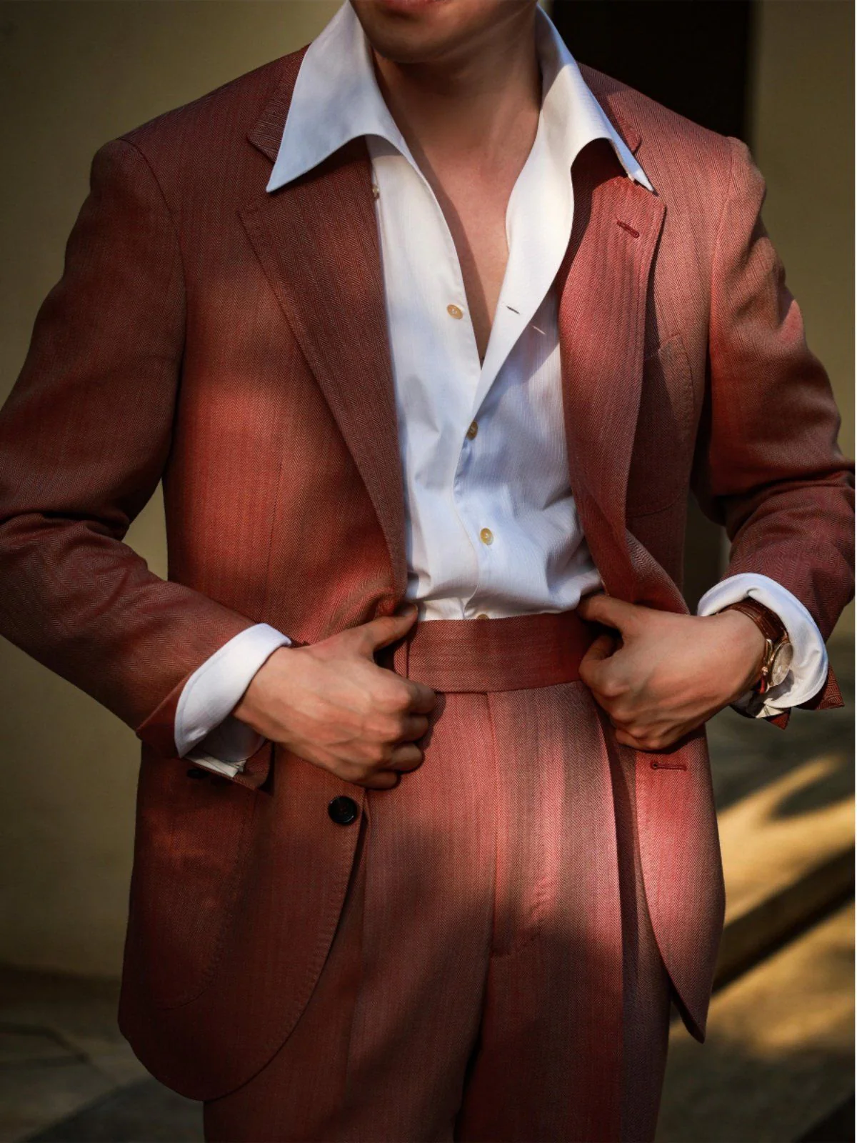 Rust Herringbone Jacket