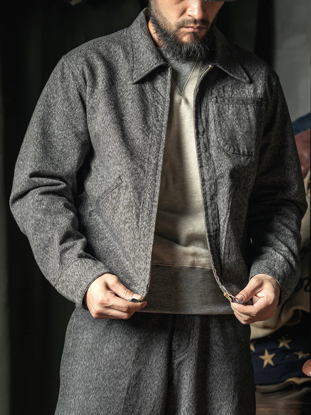 Salt-and-Pepper Cossack Jacket