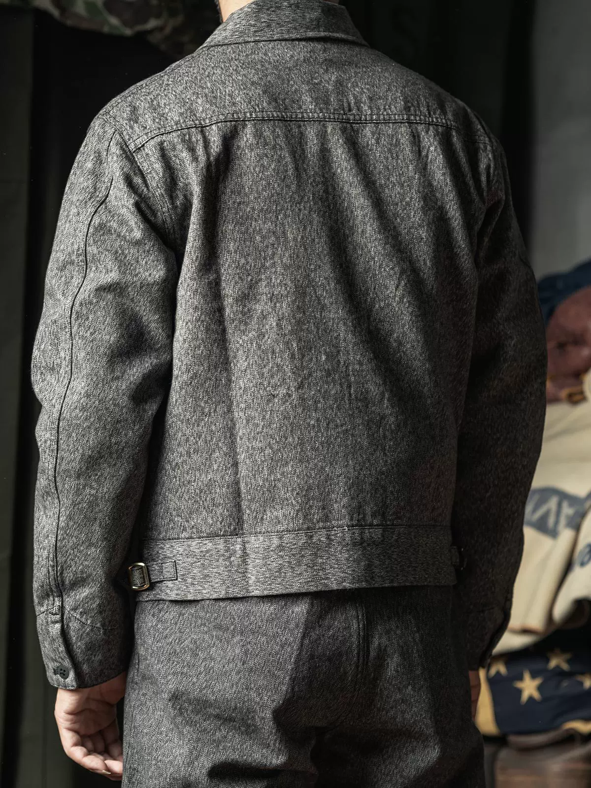 Salt-and-Pepper Cossack Jacket - Image 3