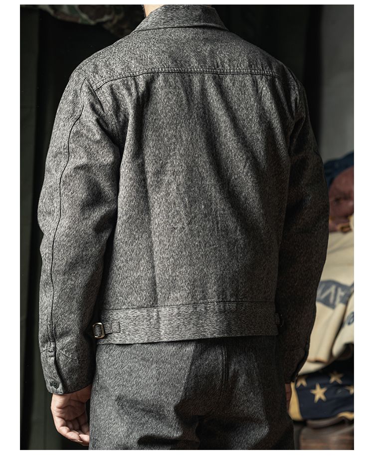 Salt-and-Pepper Cossack Jacket - Image 4