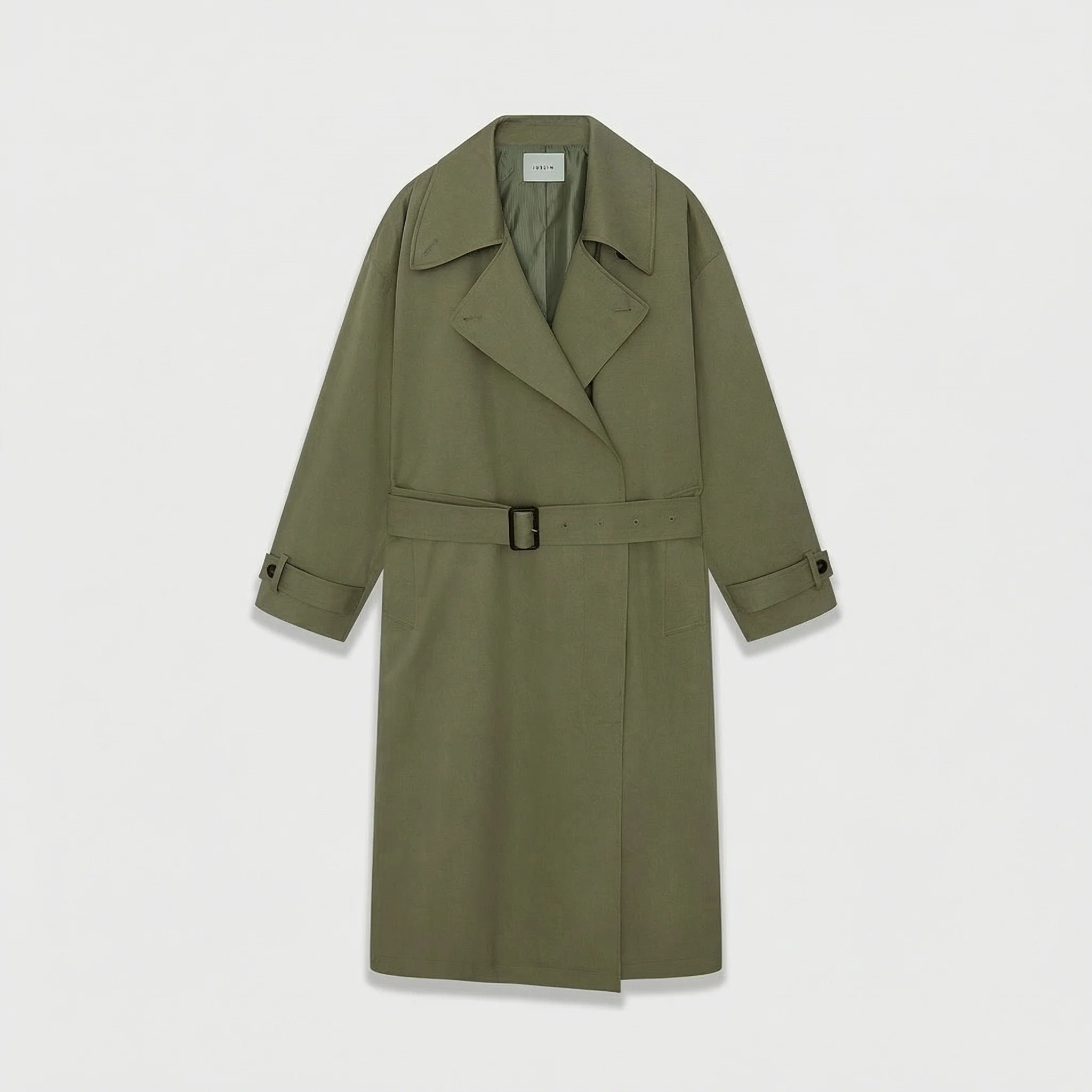 Sand-Washed Tencel-Cotton Trench Coat - Image 6