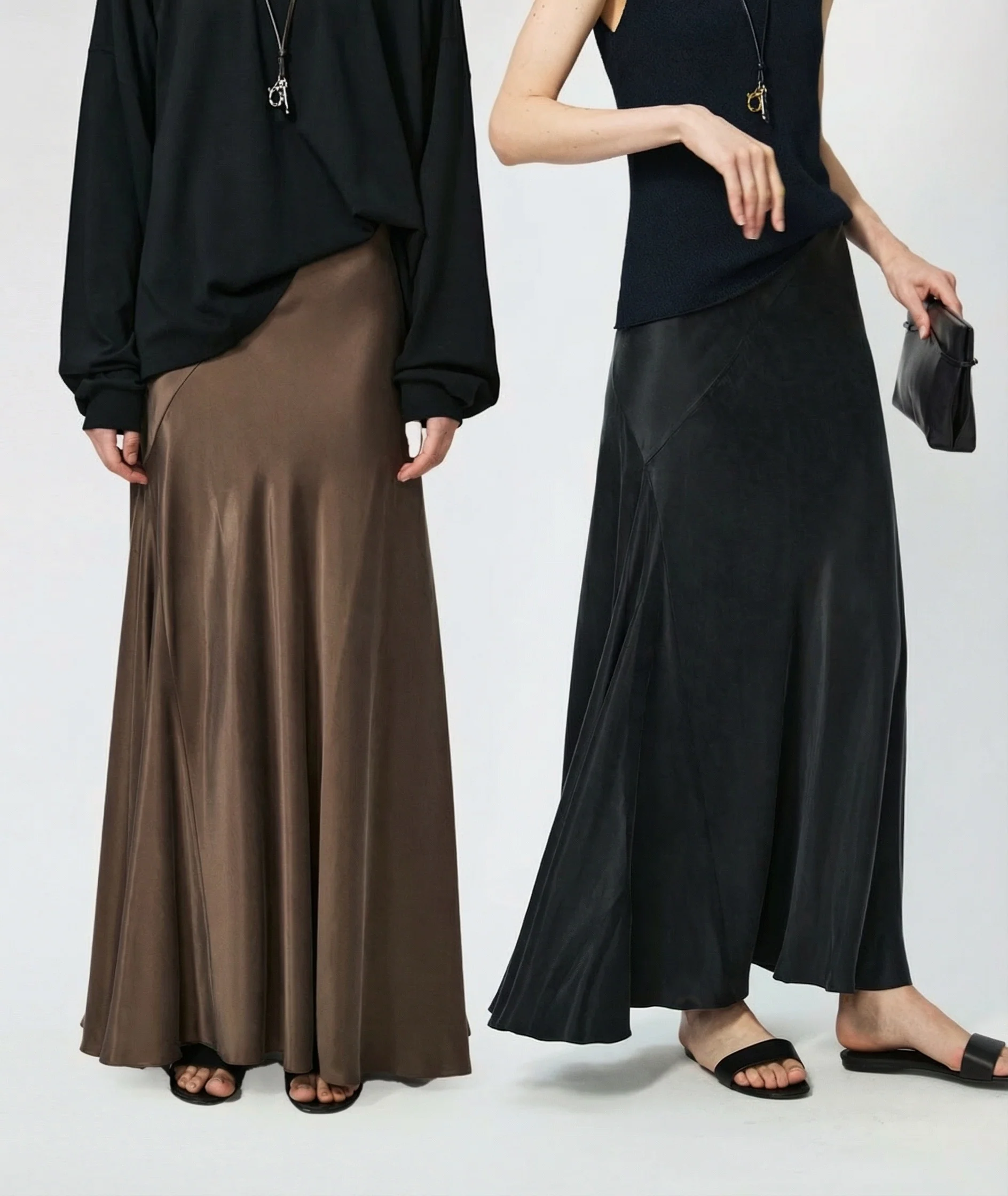 Sand-WashedCuproFishtailSkirt