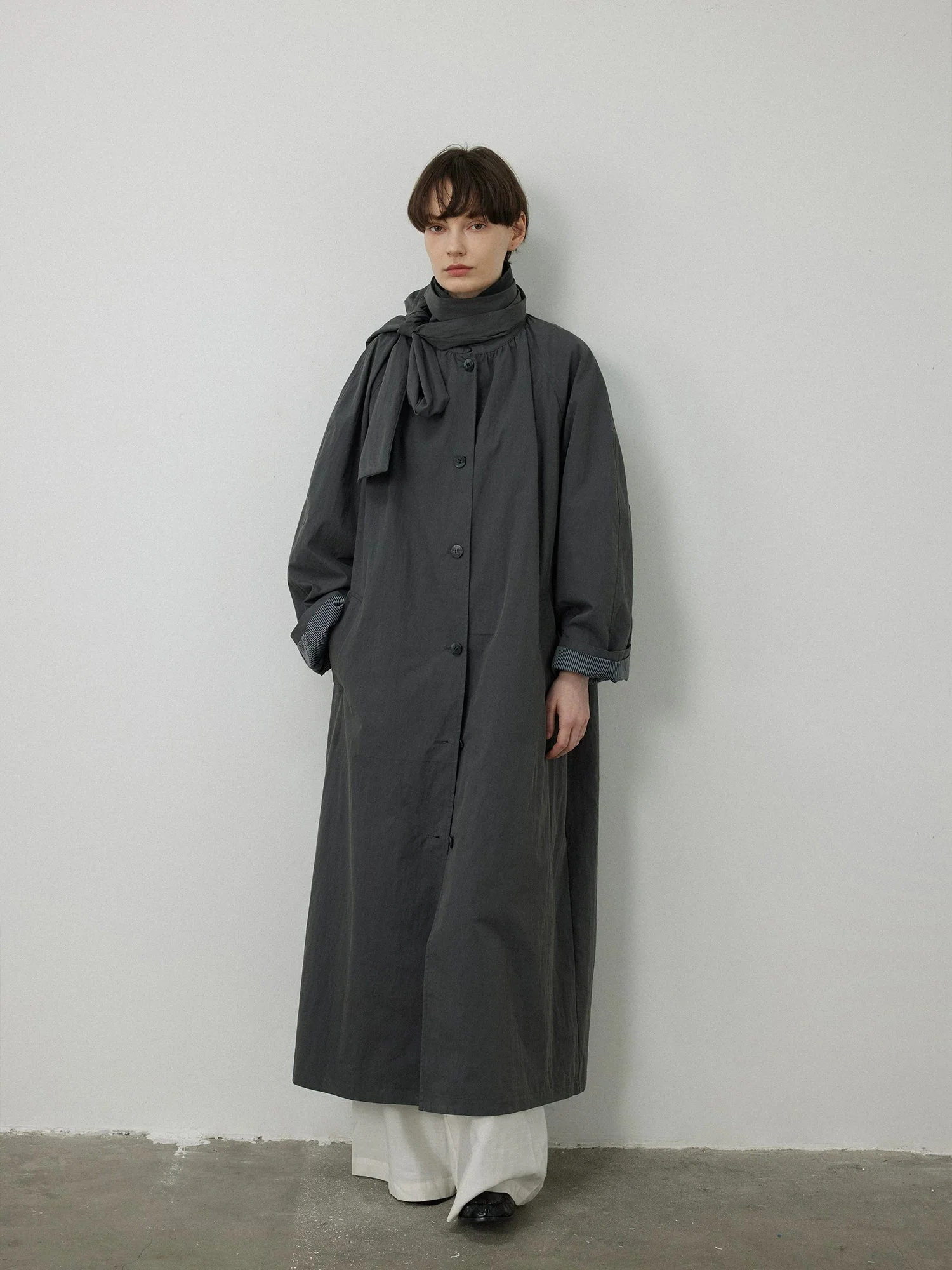 Sandwashed Belted Trench