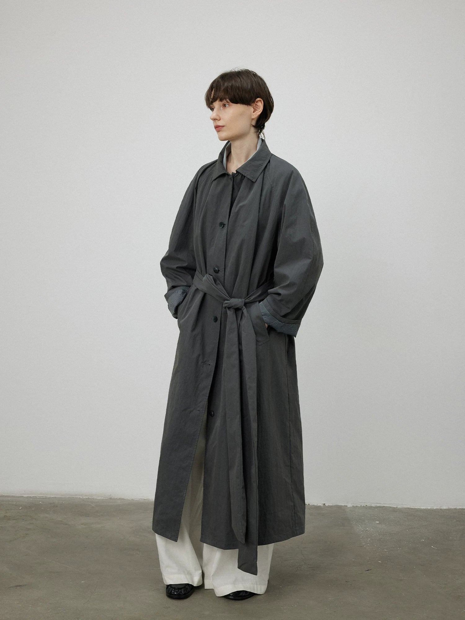 Sandwashed Belted Trench - Image 4