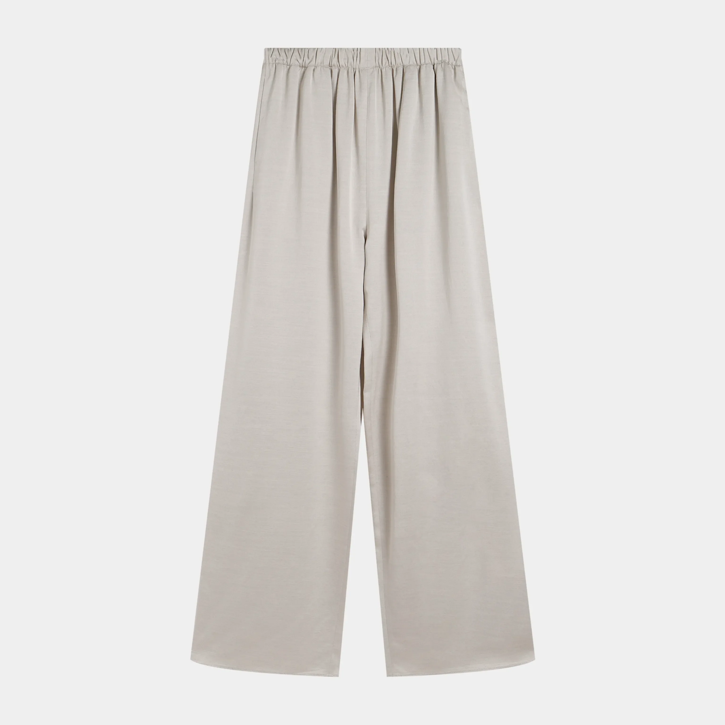 Satin Elastic Waist Wide-Leg Pants - Image 6